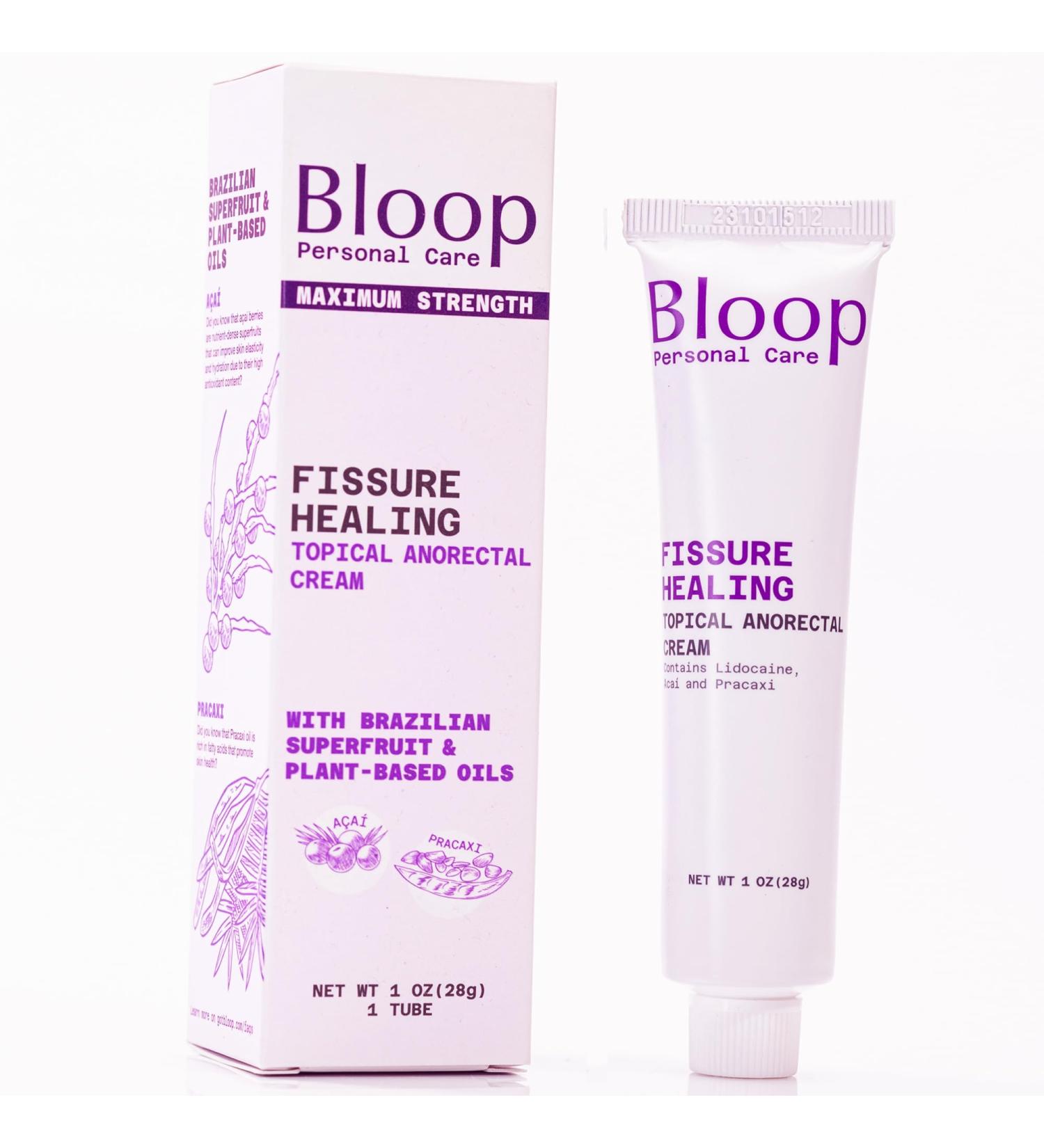 Bloop Maximum Strength Anorectal Fissure Recovery | 5% Lidocaine | Brazilian Superfruit & Plant-Based Oils for Acute & Chronic Pain Relief - Shop Internationally - Buy Online on GoSupps.com