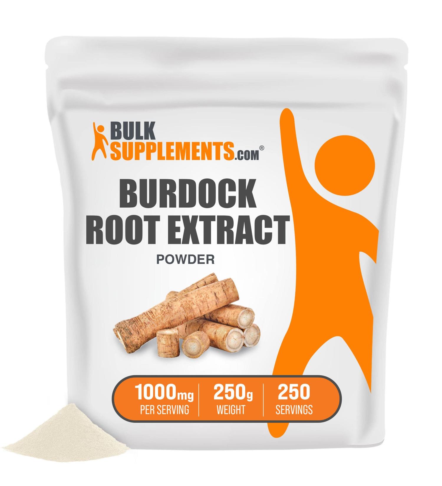 Burdock Root Extract Powder - Liver, Skin & Immune Support - 1000mg per Serving - 250 Servings - Buy Online on GoSupps.com