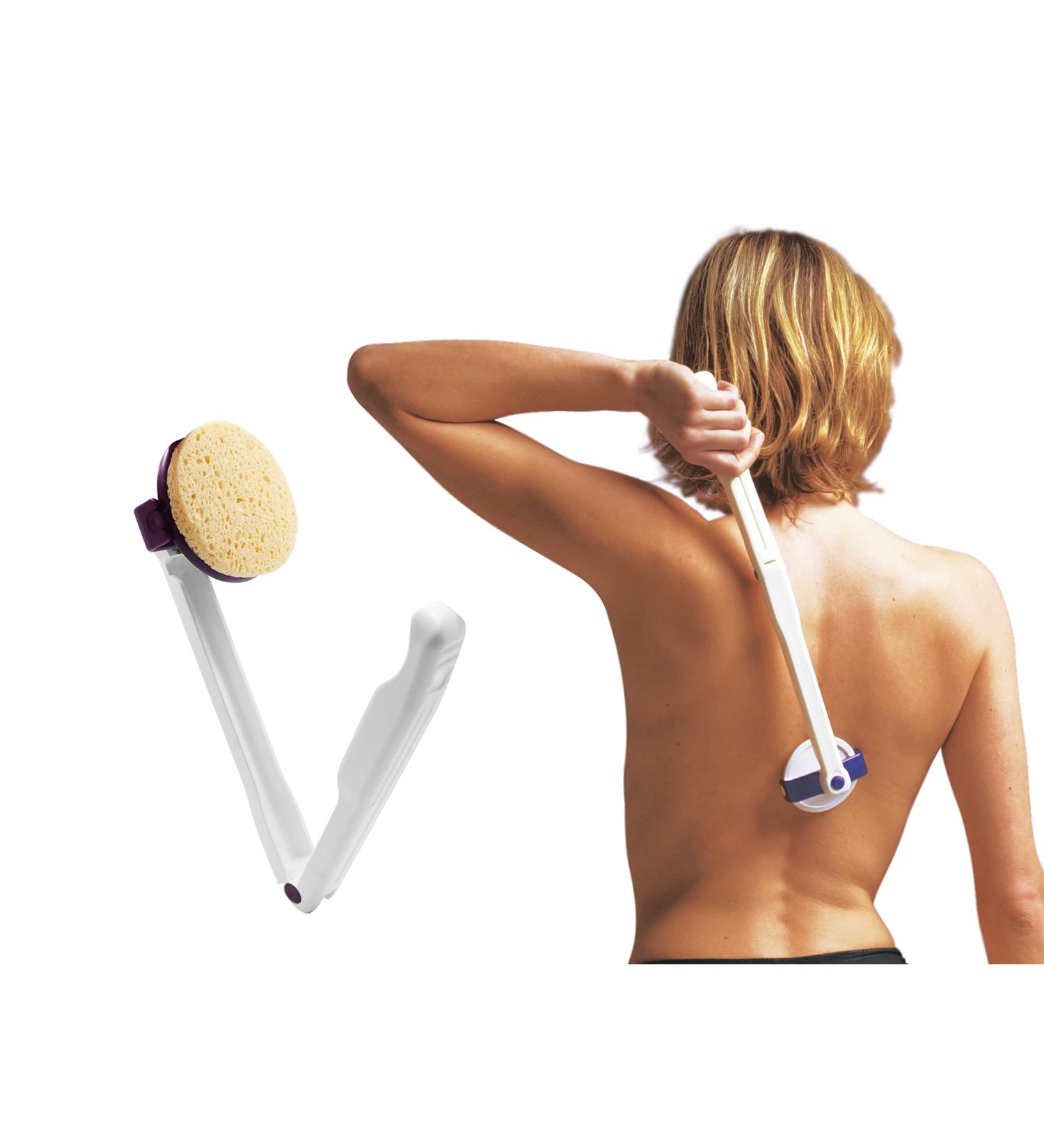 KMINA Foldable Scalding Aid for Seniors - Back Brush & Cream Applicator Made in Europe | Ideal for Back Anger Relief & Comfort - Buy Online on GoSupps.com
