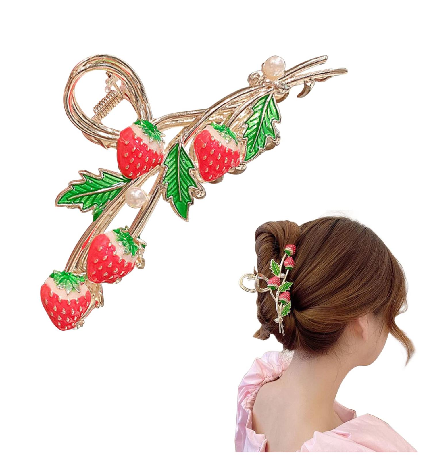 Metal Claw Clip Hair Clip - Large Strawberry Hair Claw Clips for Women and Girls | Durable Hair Styling Accessory - Buy Online on GoSupps.com