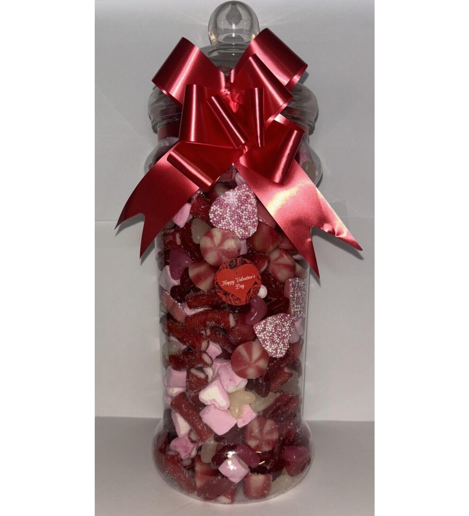 Valentines Day Filled Pick N Mix Sweet Victorian Jar Gift Personalised Present 2.5l - Buy Online on GoSupps.com