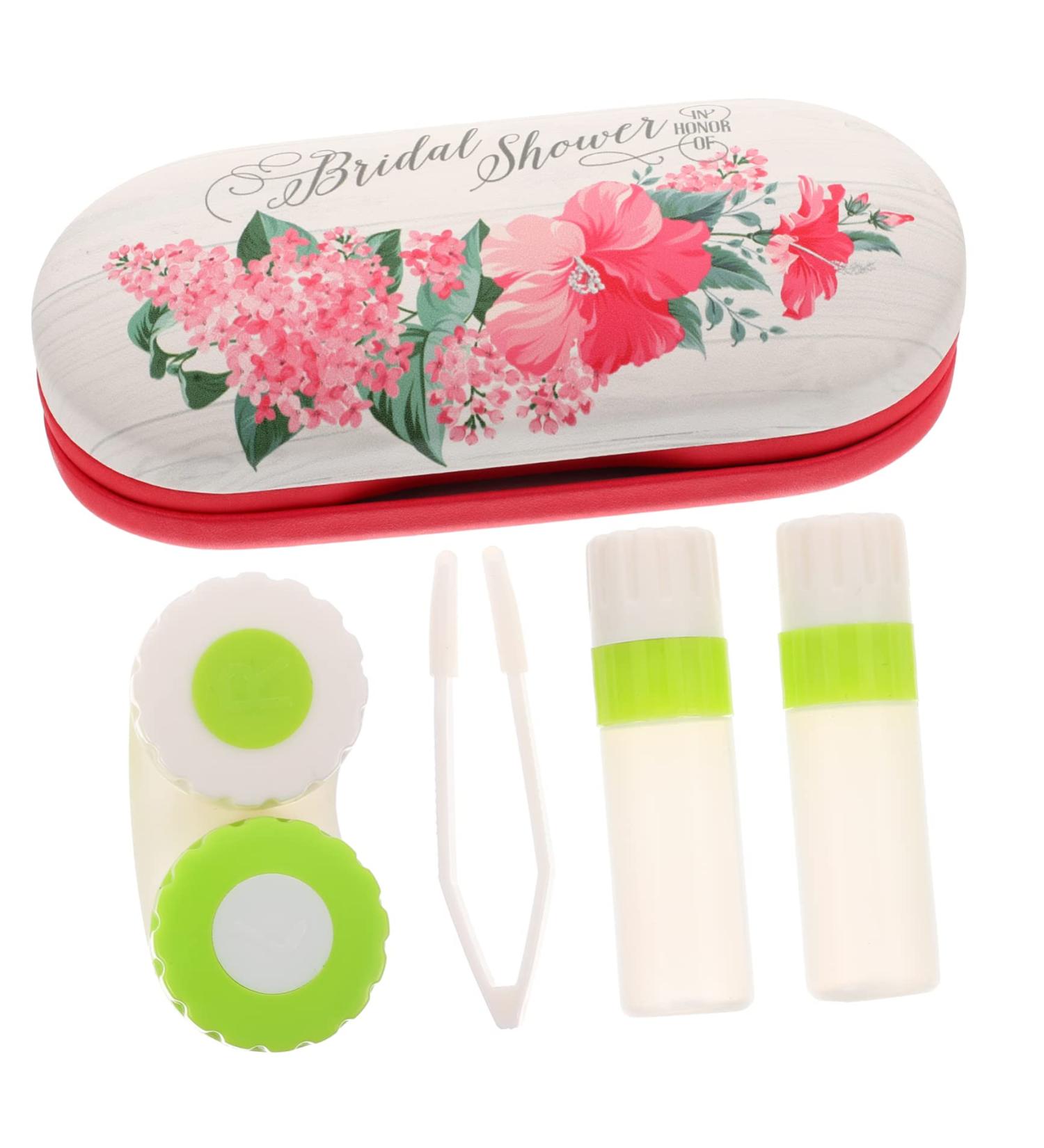 Partykindom Double-Layer Glasses & Contact Lens Case Kit - Travel Leather PU Violet Red 16.5x7x5.5cm - Buy Online on GoSupps.com