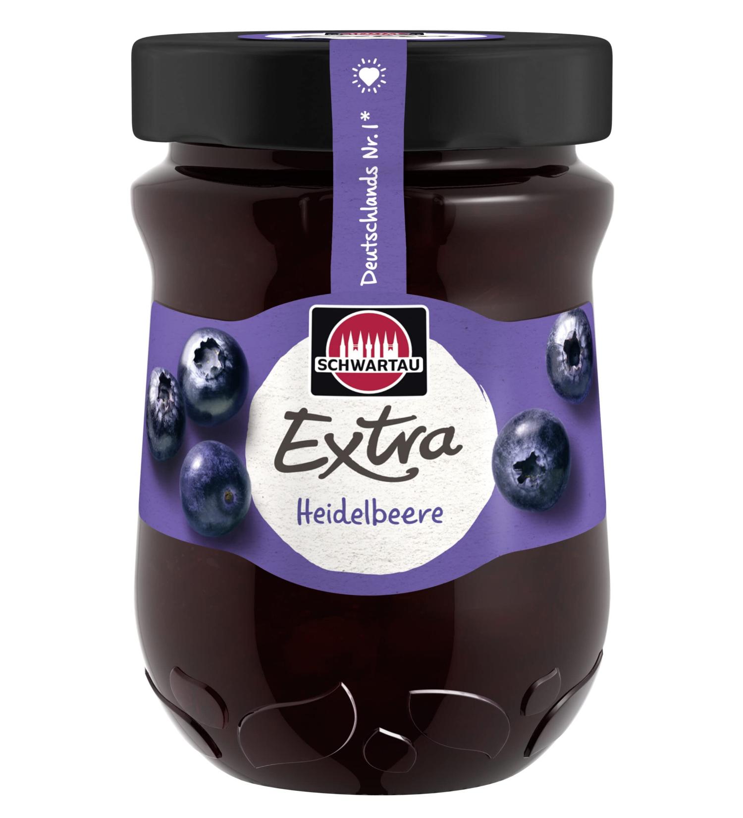 Schwartau Extra Blueberry Jam 340g - Premium German Fruit Spread for International Shipping - Buy Online on GoSupps.com
