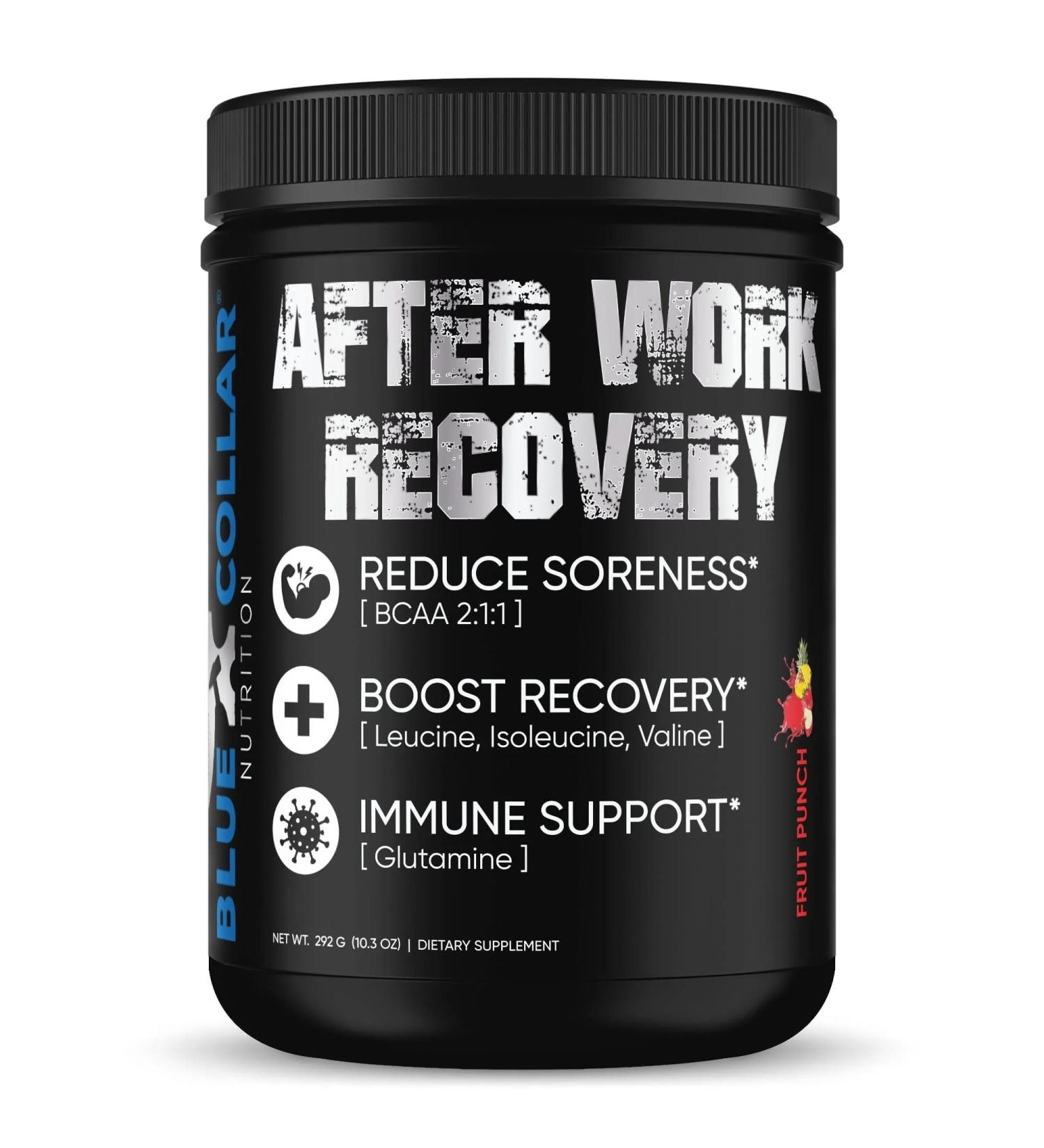 BLUE COLLAR NUTRITION After Work Recovery Powder 50 Servings Revitalize Recover and Conquer (Fruit Punch)