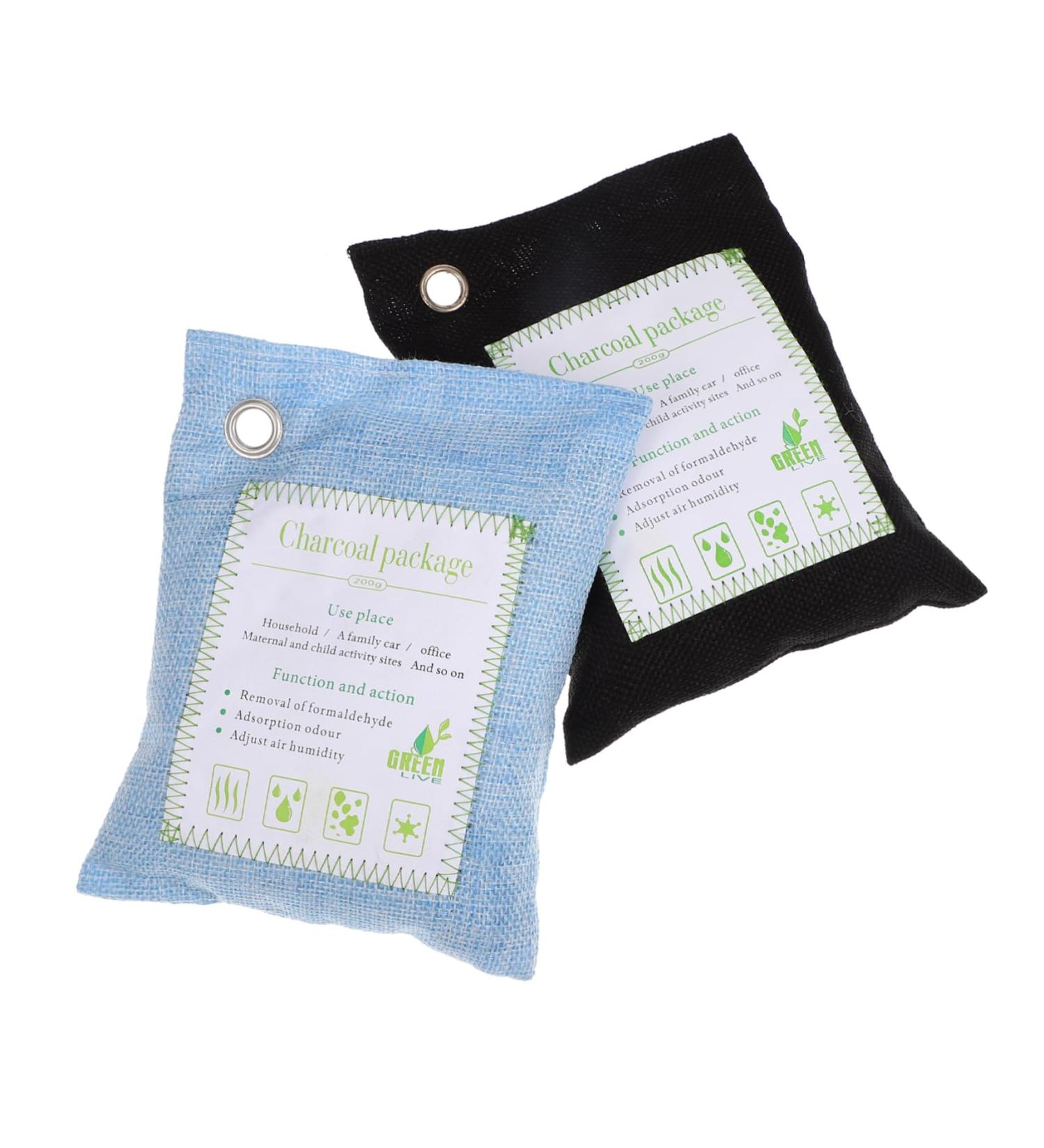 Minkissy 2 Pack Charcoal Bags - Car Odor Removal & Natural Freshener for Home - Odor Absorber for Vehicles - Buy Online on GoSupps.com