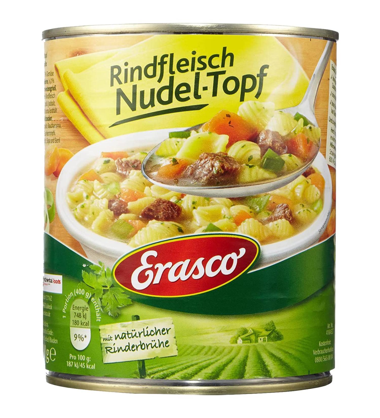  n.v. Erasco Beef Pasta Pot with Natural Beef Broth 800g - Buy Online on GoSupps.com