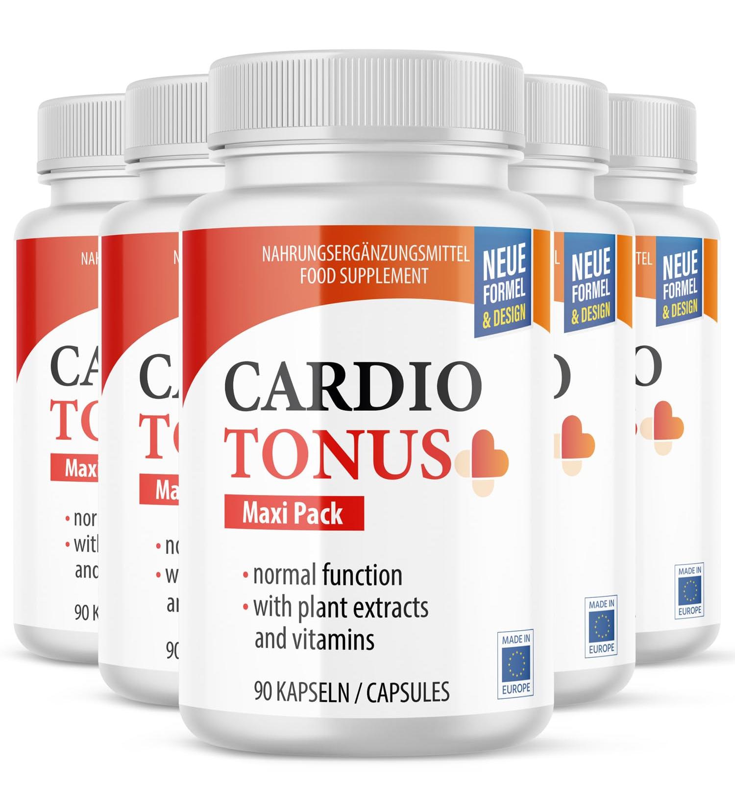 Cardiotonus Capsules - Premium Heart Health Supplement for Men & Women - 90 Caps Maxipack 5x - International Shipping Available - Buy Online on GoSupps.com