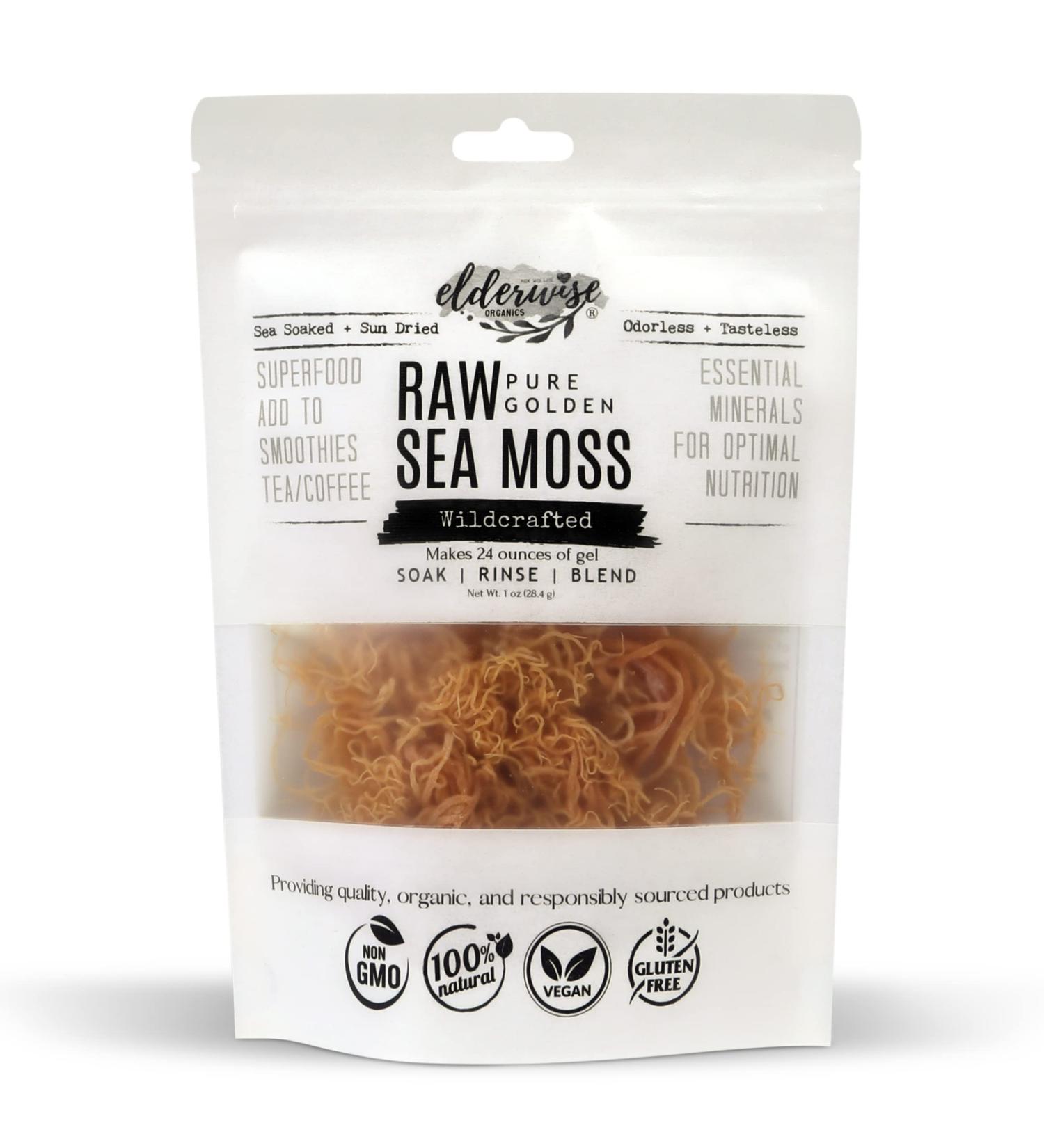 Wildcrafted Sea Moss Gel - Raw, Non-GMO, Sundried, Mineral Rich - Makes 20oz - Golden - Buy Online on GoSupps.com