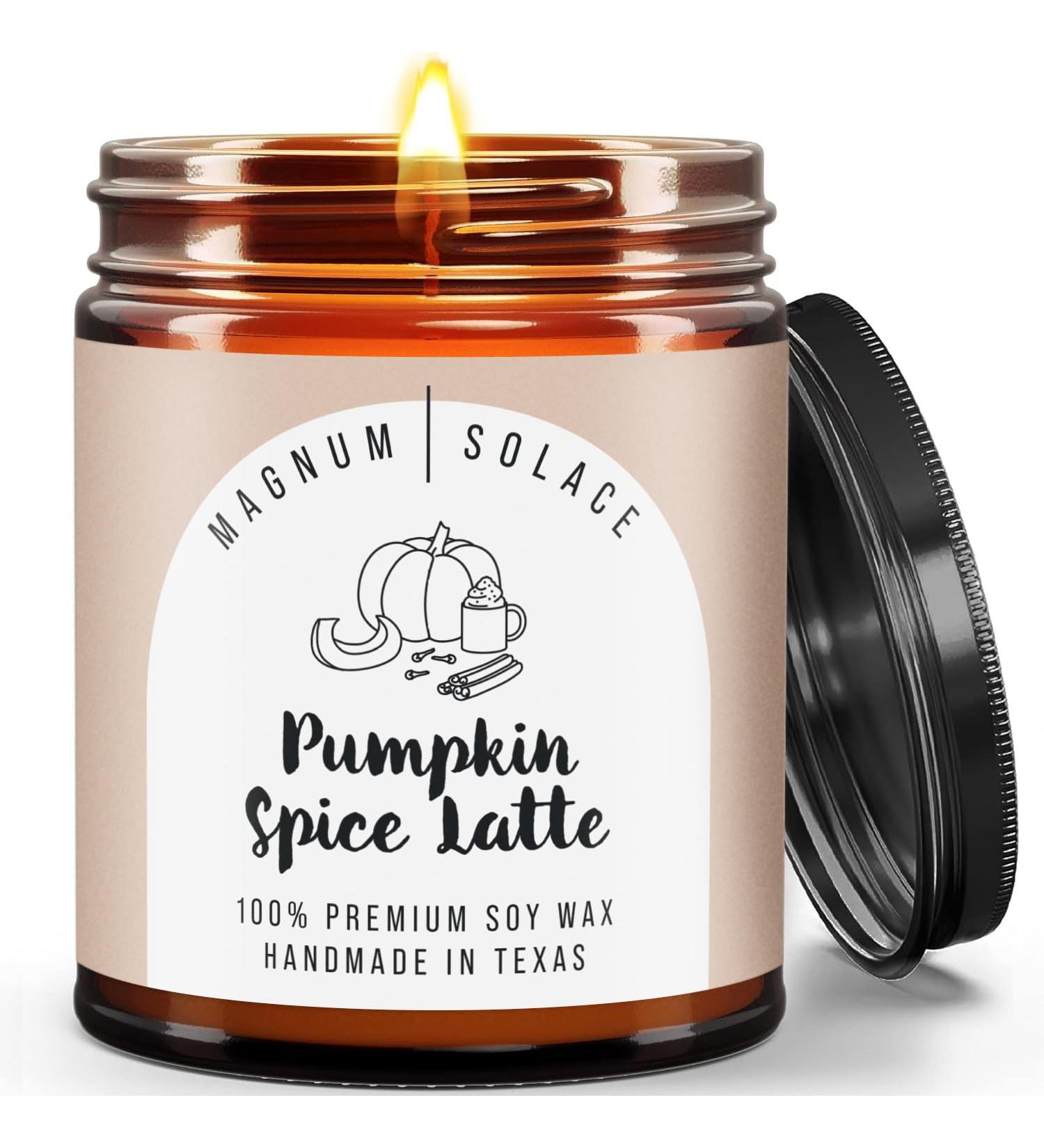 Christmas Candles Scented - Holiday Candles - Winter Fall - Premium Soy Wax Candle - Pumkpin Spice Latte