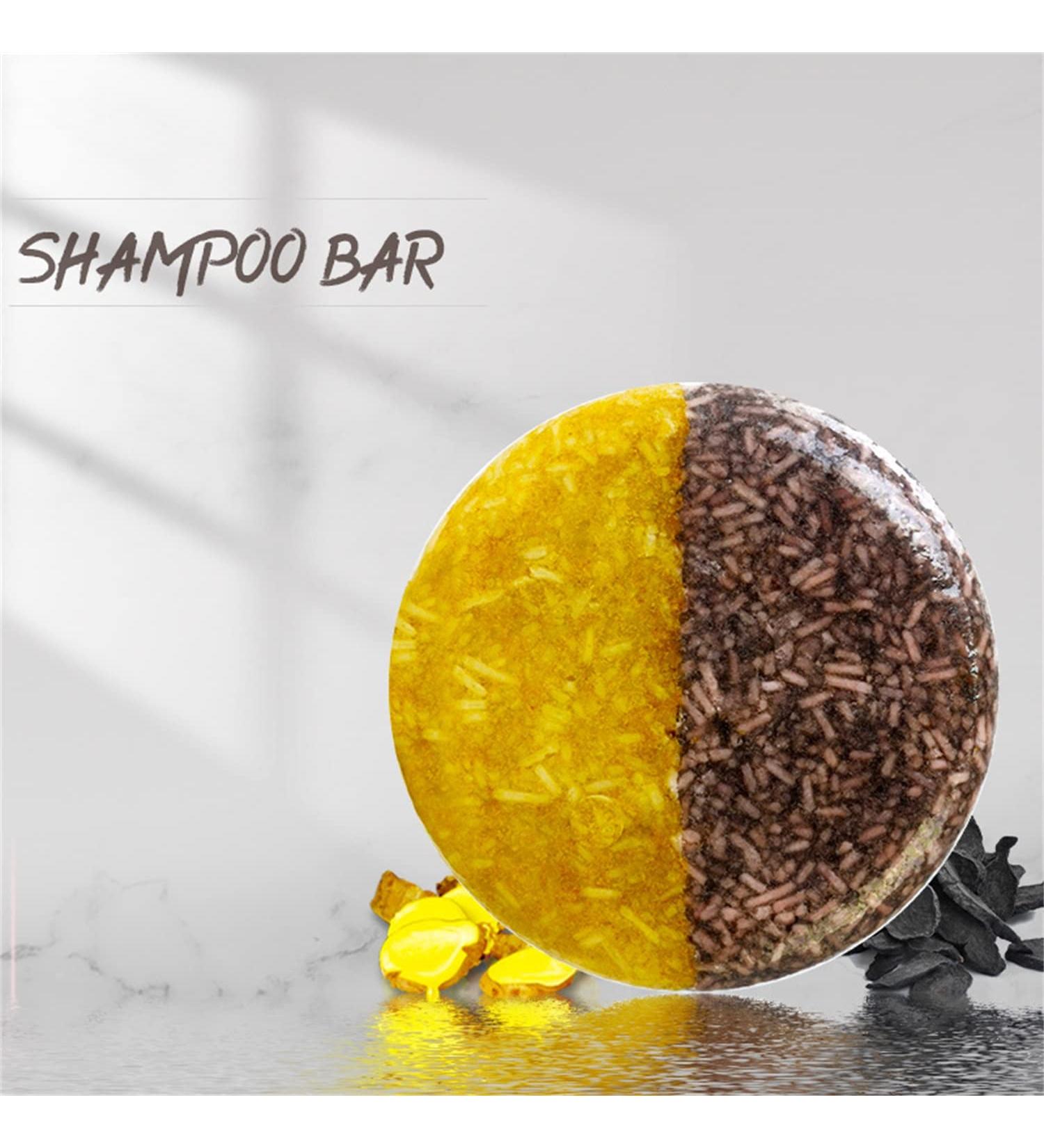 Ginger Hair Regrowth Shampoo Bar for Men & Women - 2Pcs | Hair Loss Treatment | Darkening Solid Shampoo Bar with Polygonum Multiflorum - Buy Online on GoSupps.com