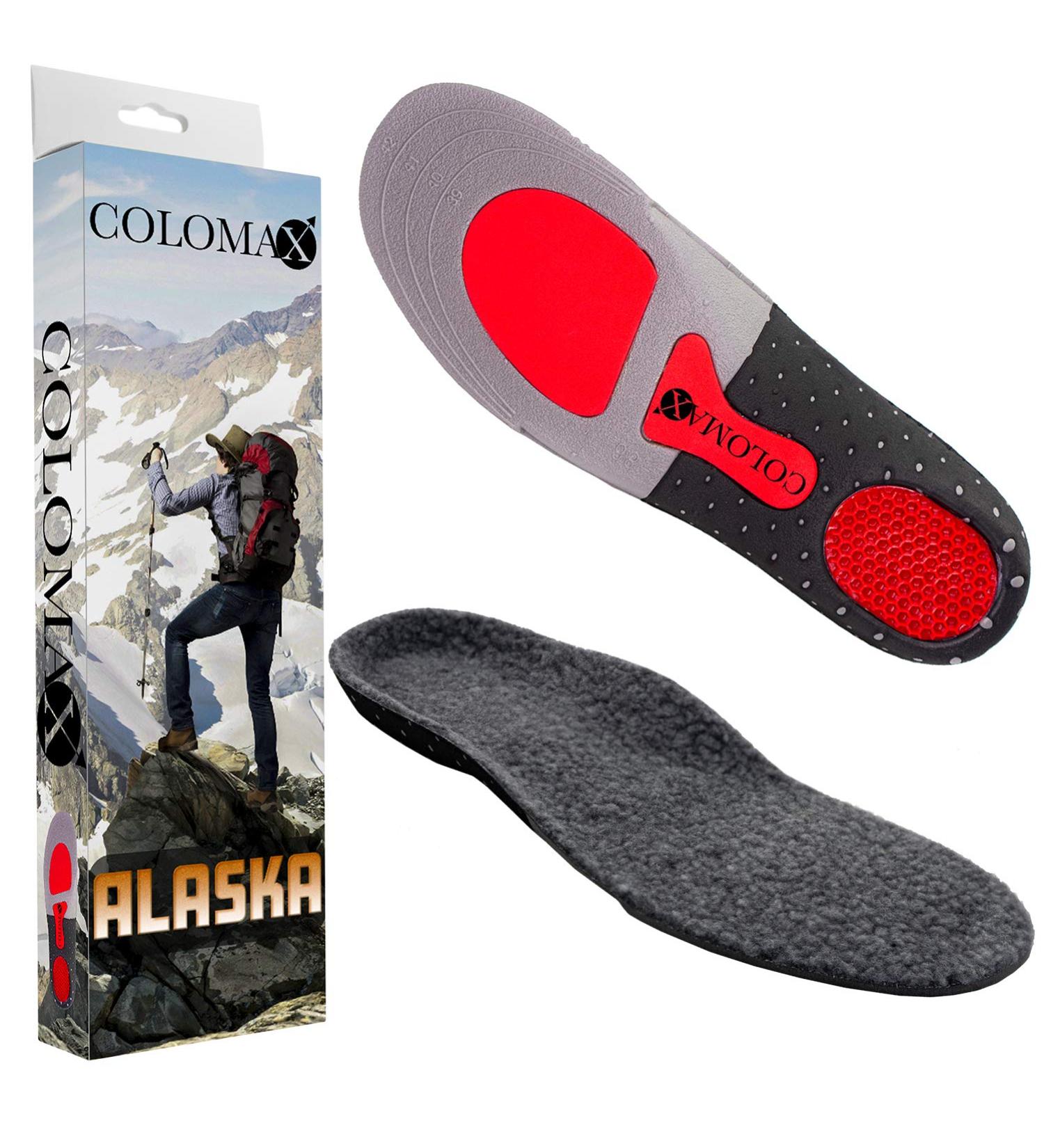 COLOMAX ALASKA Orthopedic Winter Insoles - Warm & Cozy | Size 43-46 | Grey or White - Perfect for Comfort & Support - Buy Online on GoSupps.com