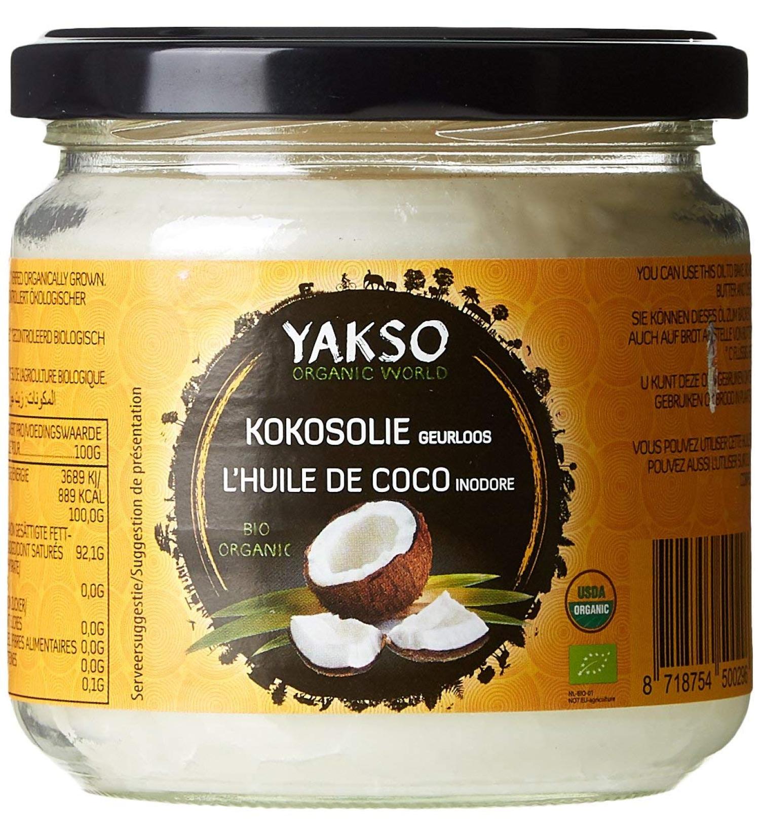 Yakso Yakso Organic Odourless Coconut Oil 320 ml Pack of 3