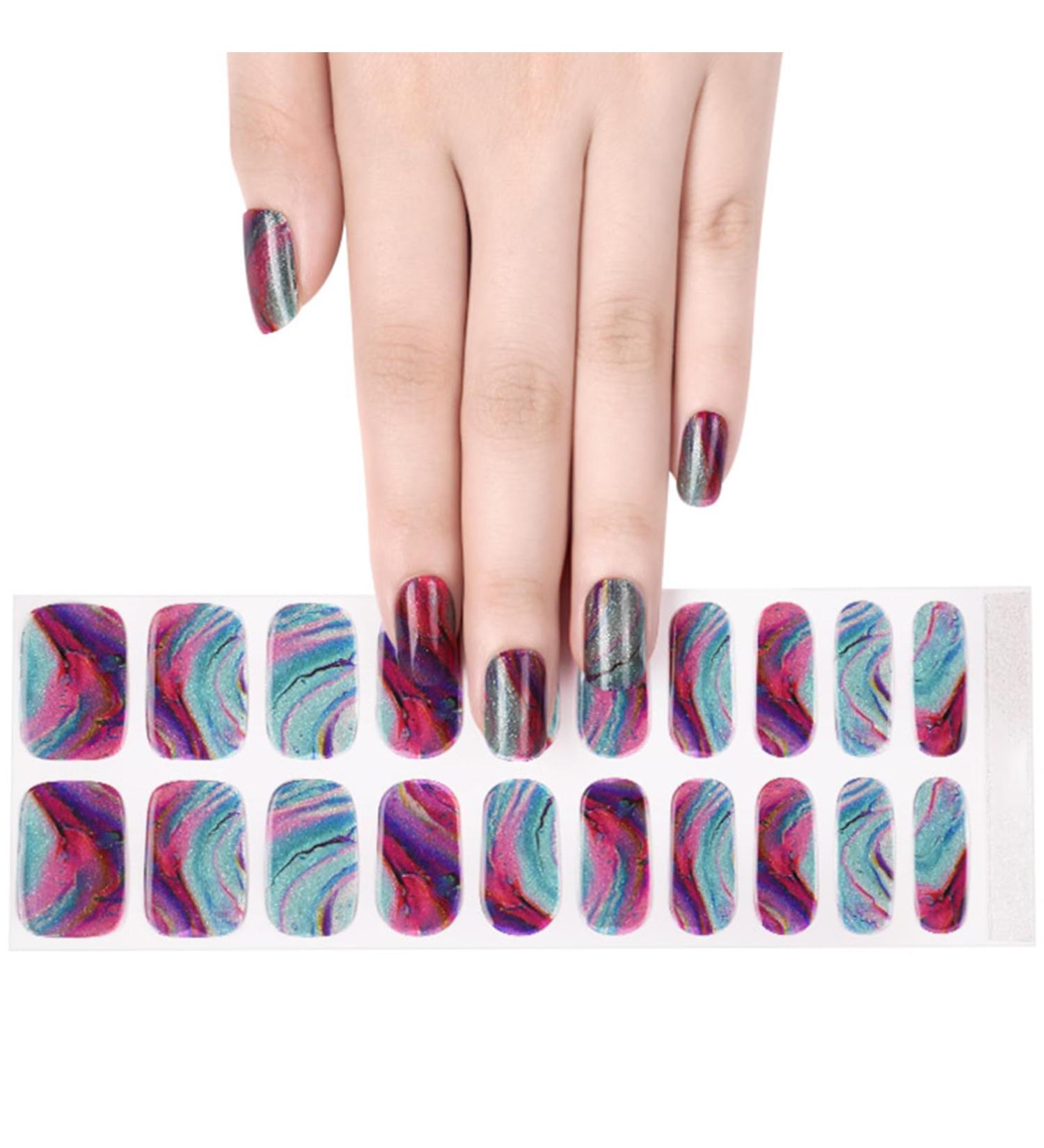  BoloShine Boloshine 20-Piece Semi-Cured Gel Nail Stickers - Full Coverage - UV Gel Strips for Women and Girls - Manicure - Buy Online on GoSupps.com