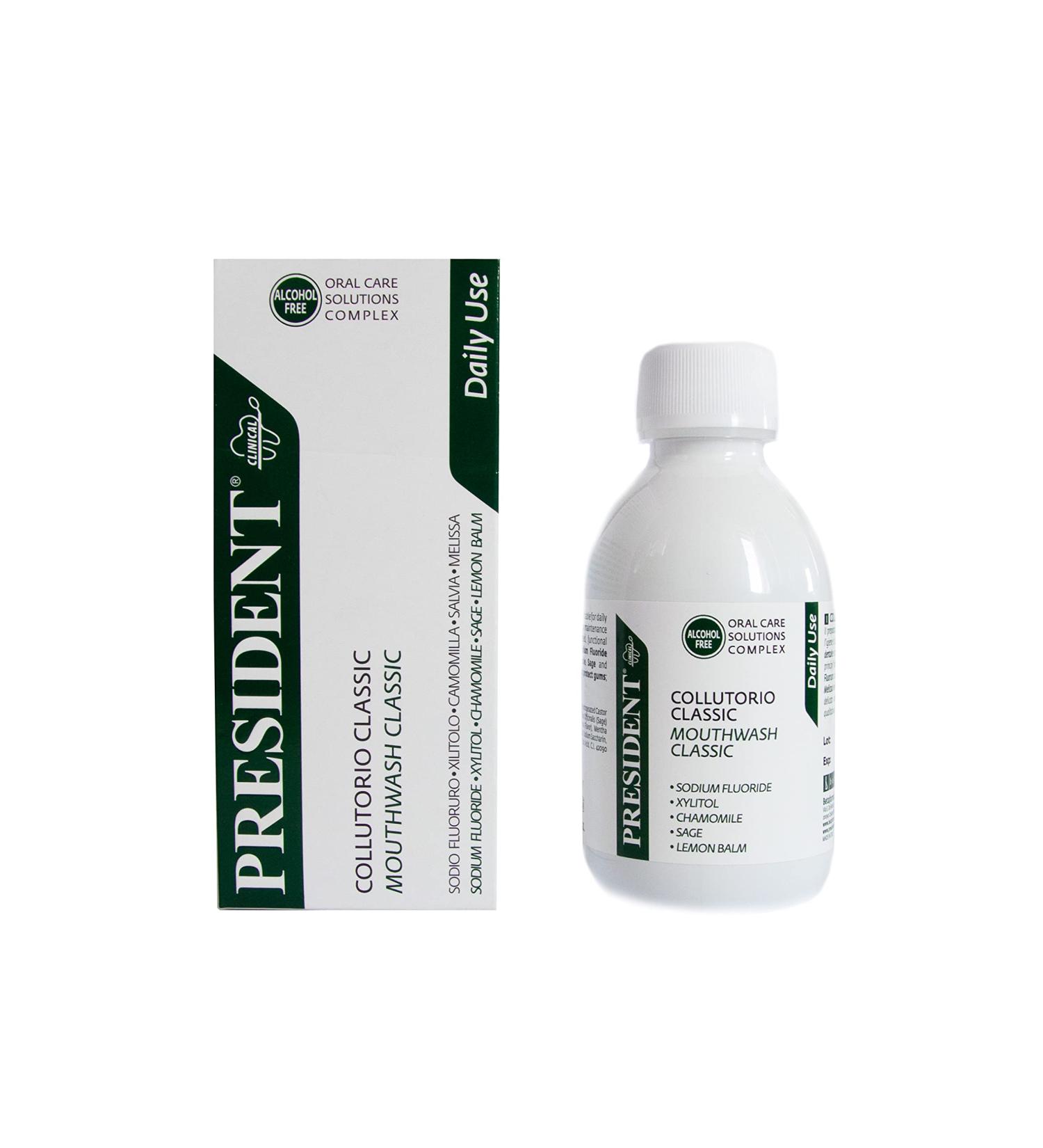 Betafarma SpA President Classic cartridge for the hygiene of the oral cord prevents and combats the formation of plaque and caries 200 ml - Buy Online on GoSupps.com