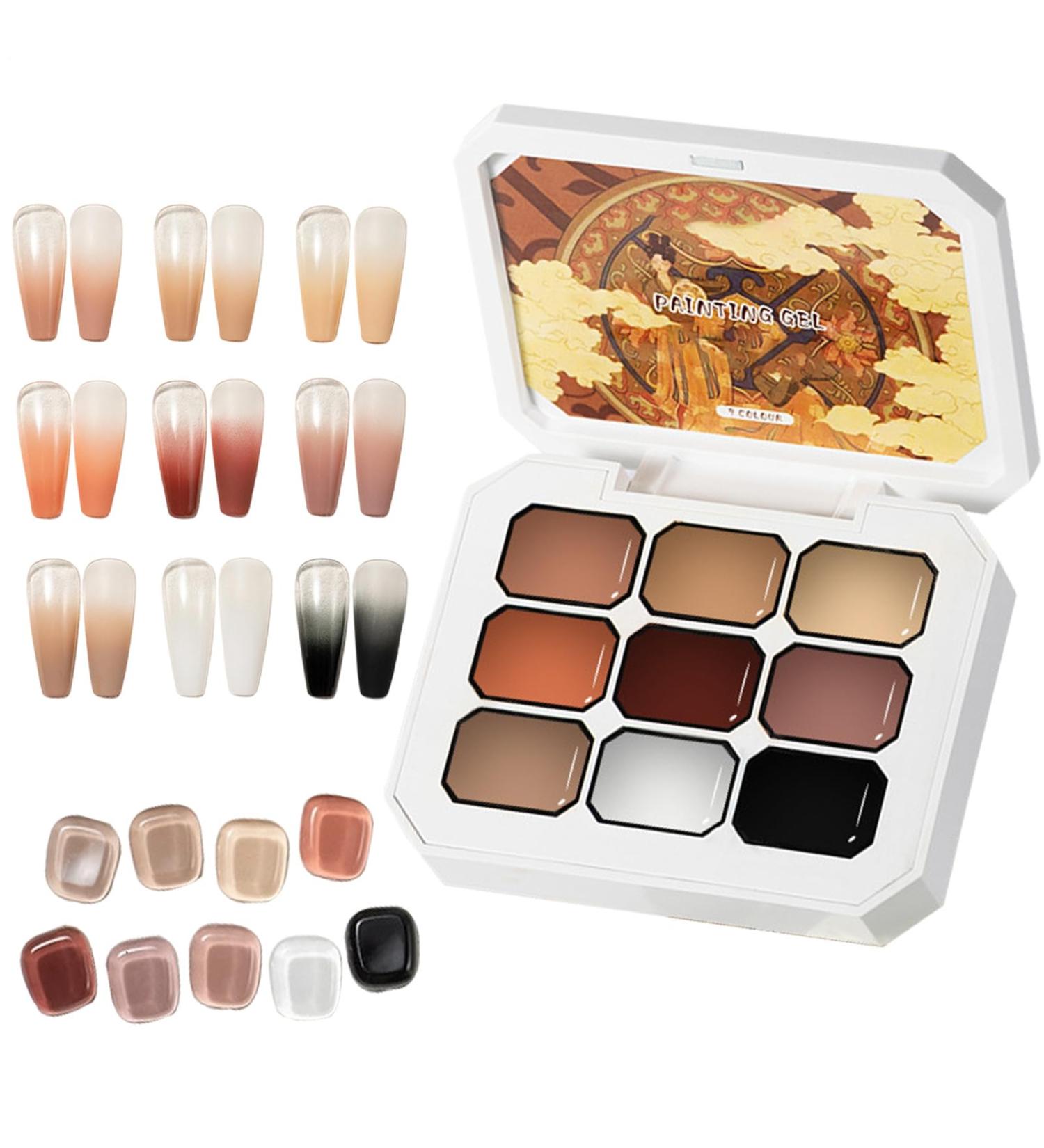 Solid Gel Nail Polish - Gradient Gel Nail Polish in 9 Colors - Glossy Finish Quick Drying Long-Lasting for Everyday Manicure for Women - Buy Online on GoSupps.com