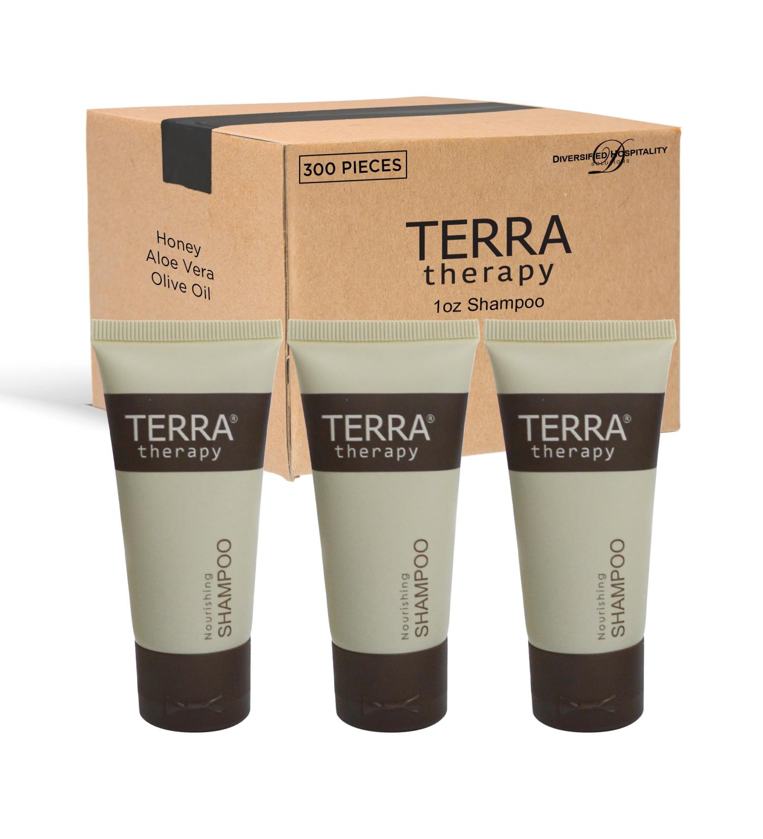 Terra Pure Therapy Shampoo | Travel Size Hotel Toiletries 1 oz | Bulk Case of 300 for Hotels Motels AirBnB & VRBO - Buy Online on GoSupps.com