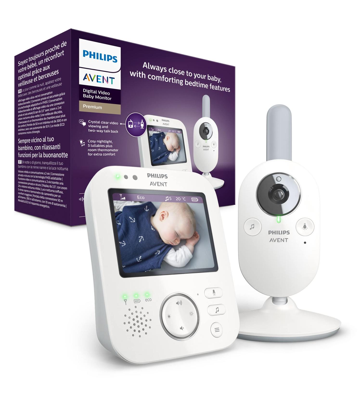 Philips Avent BabyPhone SCD843/26 - 720P Camera Day & Night Vision 10-Hour Battery Life Eco-Friendly 3.3 Color Screen High Range - International Shipping Available - Buy Online on GoSupps.com
