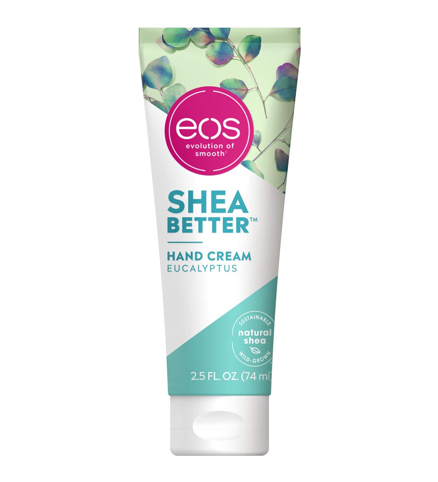 EOS Shea Better Hand Cream Eucalyptus 2.5 oz - Nourishing Moisturizer for Soft Hands - Buy Online on GoSupps.com