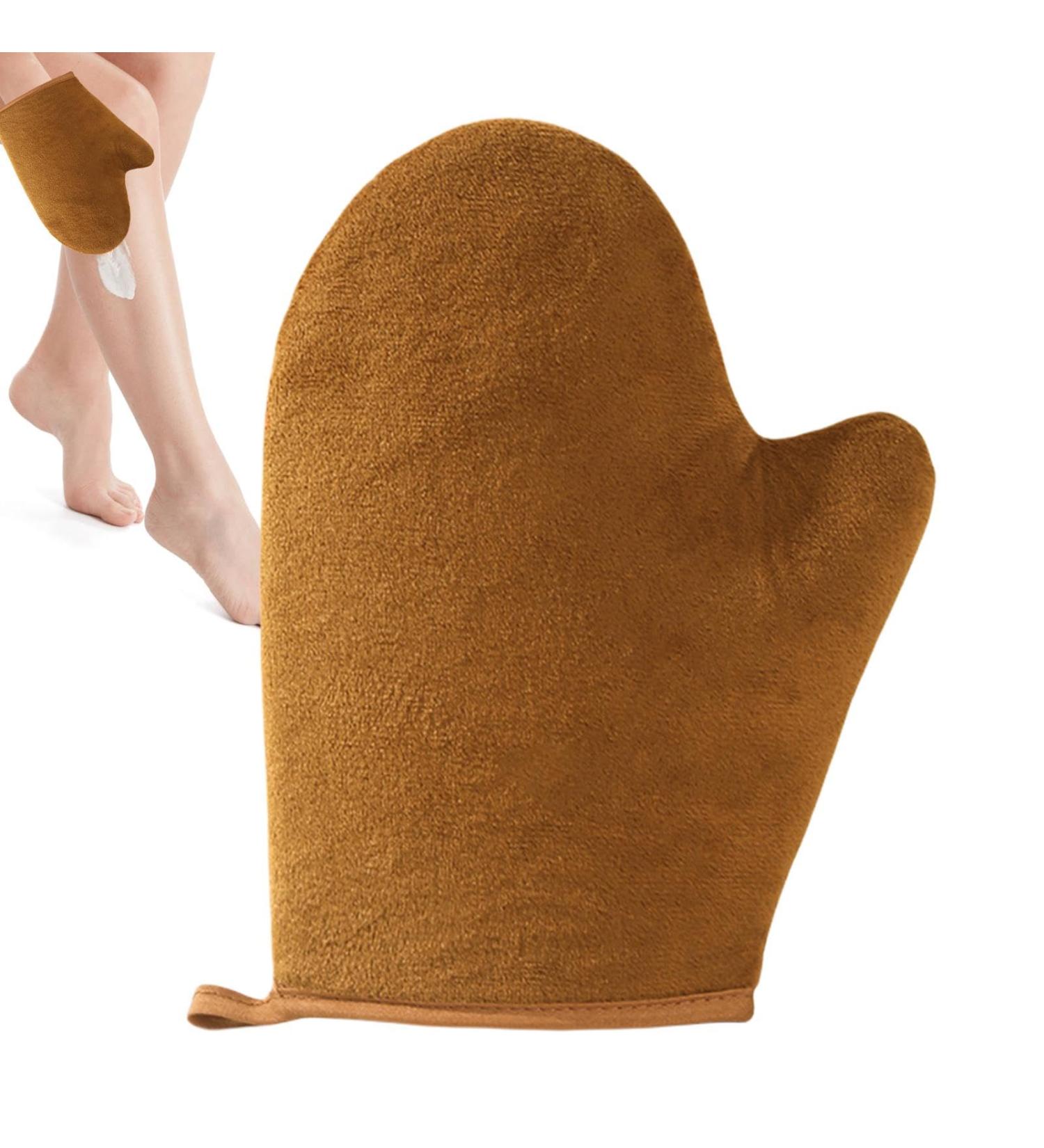 Easy-to-apply tanning applicator | Waterproof tanning gloves for men | Tanning applicator for body lotions oils and sunscreens - Buy Online on GoSupps.com