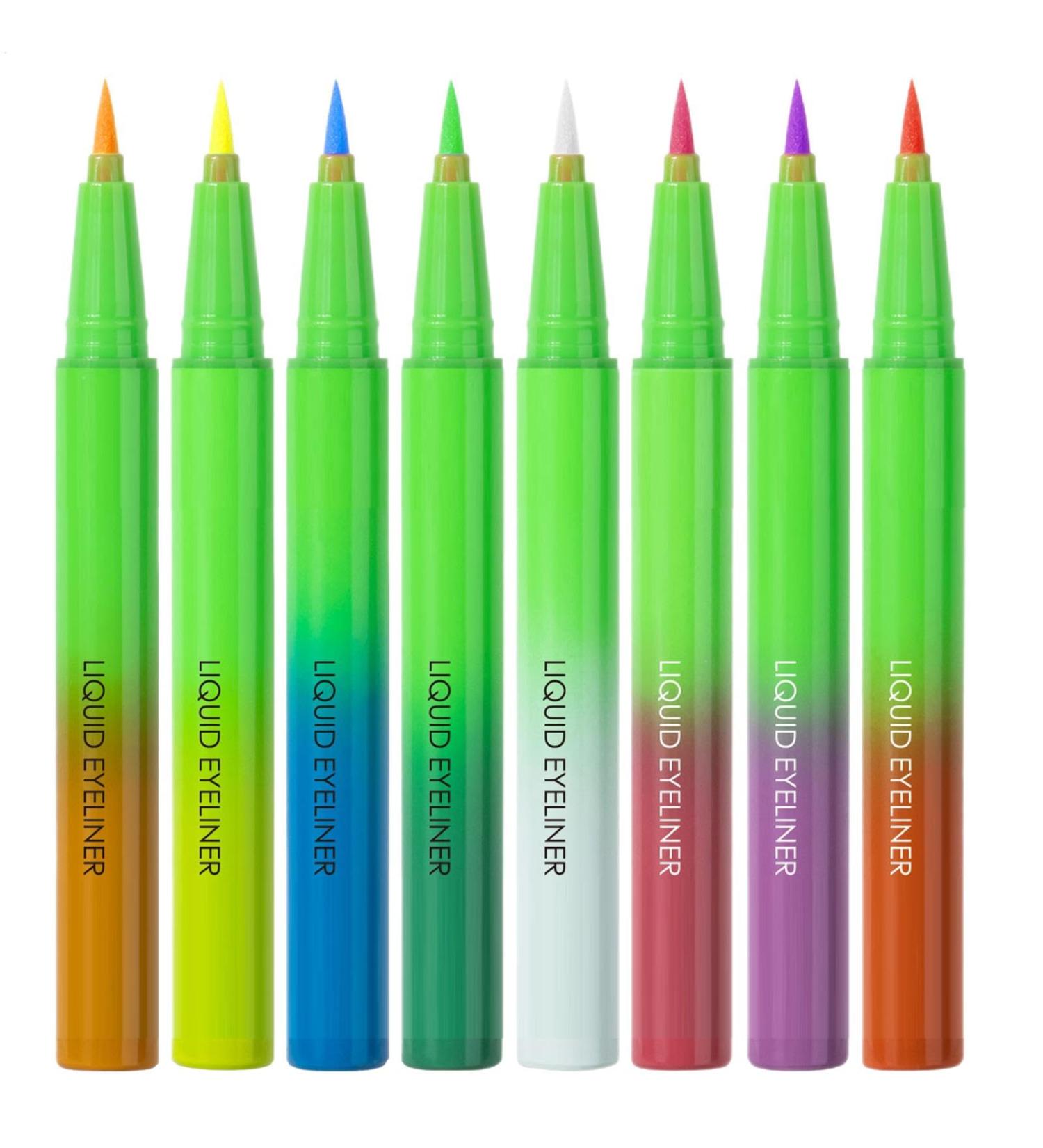 Stylo eye-liners de couleur mate eye-liners liquides Pen Eyeliners Matte Neon 8x Colored Liquid | Couleurs vives tanche l' preuve des taches lisses et pas de rev tement pour les yeux pour fille - Buy Online on GoSupps.com