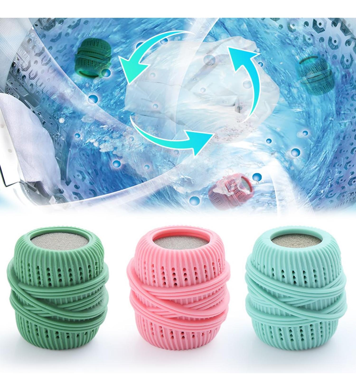 Fabric Softener Dispenser 3 pcs Reusable Anti-Winding Knotting Fabric Softener balls Suitable for Drying Clothes Bed Sheets Towels - Buy Online on GoSupps.com