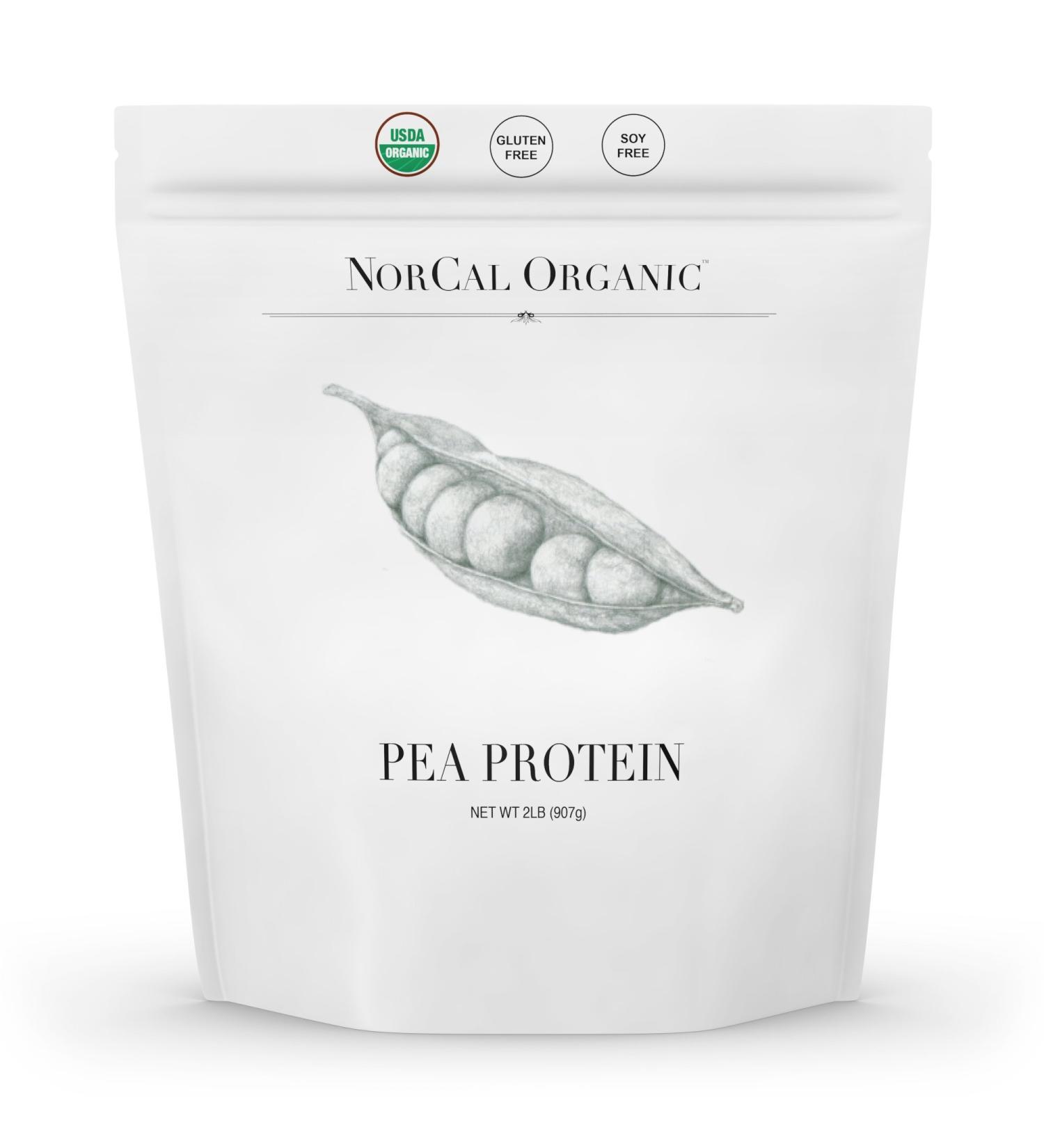 NorCal Organic Premium Pea Protein Isolate - 100% Vegan & Organic - Unflavored - 2lbs Bulk - Buy Online on GoSupps.com