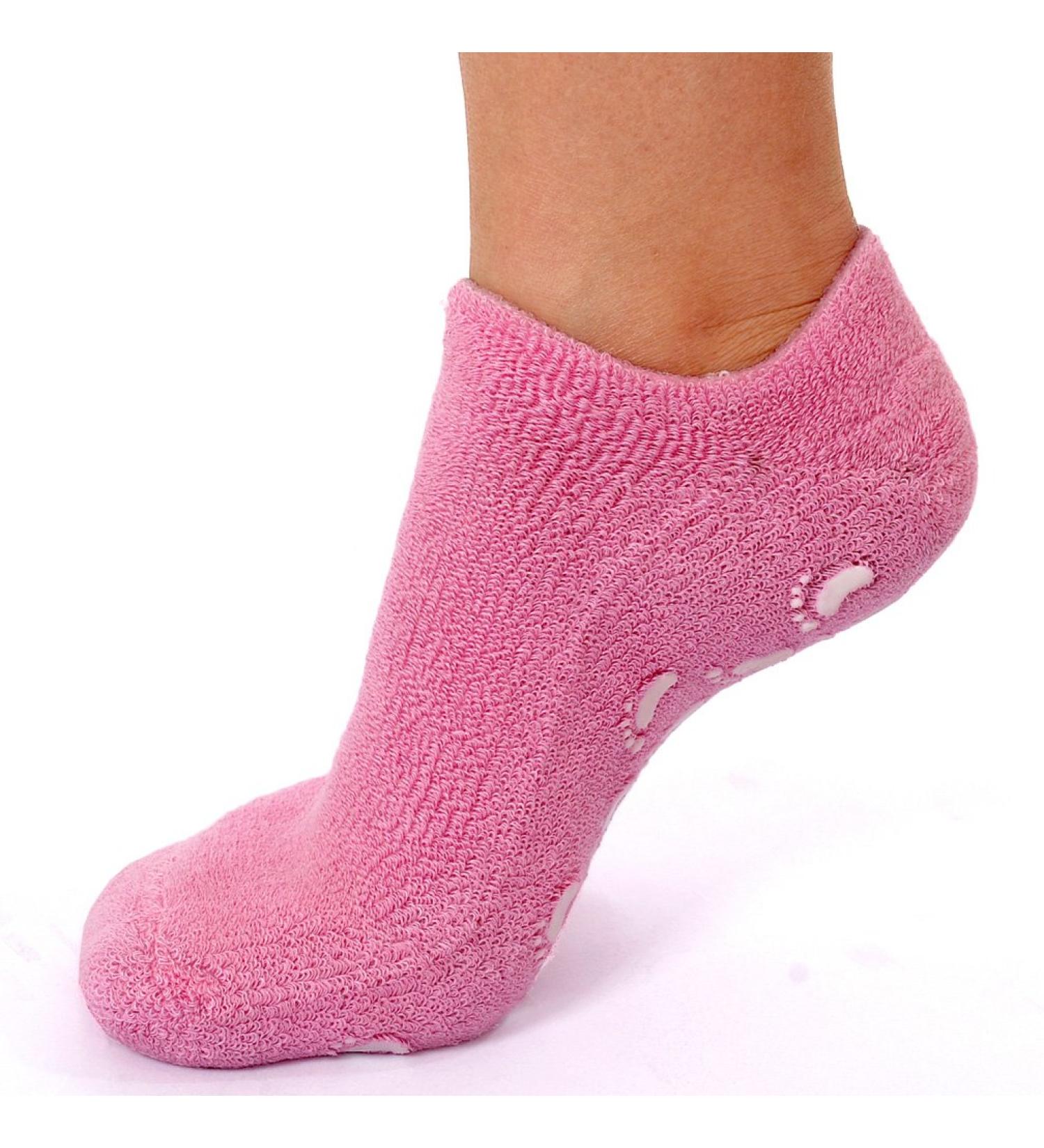 Emilystores Pink Moisturize Soften Repair Cracked Skin Moisturizing Treatment Full Gel Jojoba Oil Vitamin e Spa Socks 1pair by Emilystores