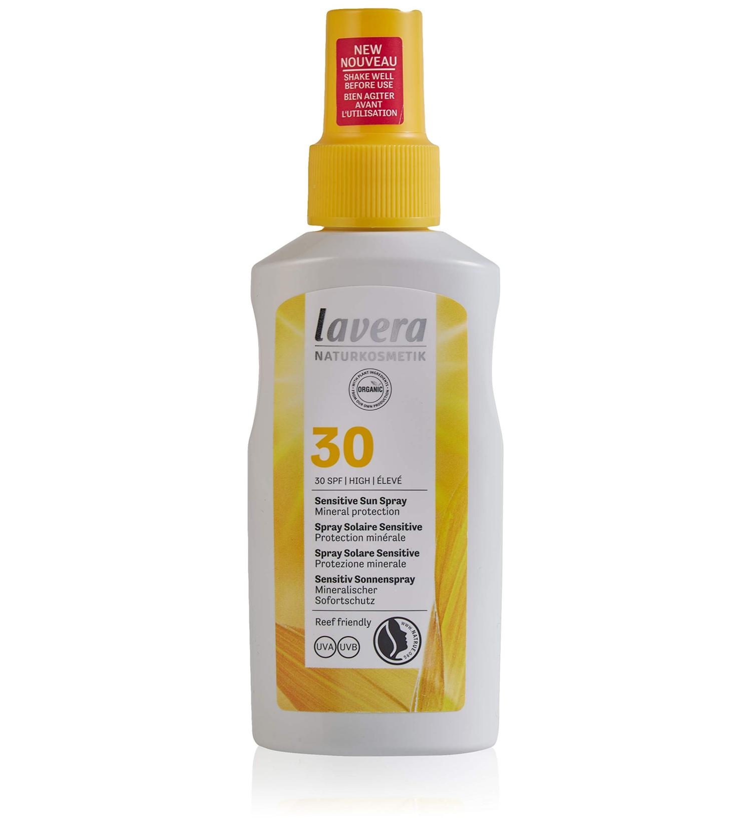 Lavera Sensitive Sun Spray SPF 30 - 100ml | Natural Vegan Sun Care | Certified Eco-Friendly Sunscreen - Buy Online on GoSupps.com