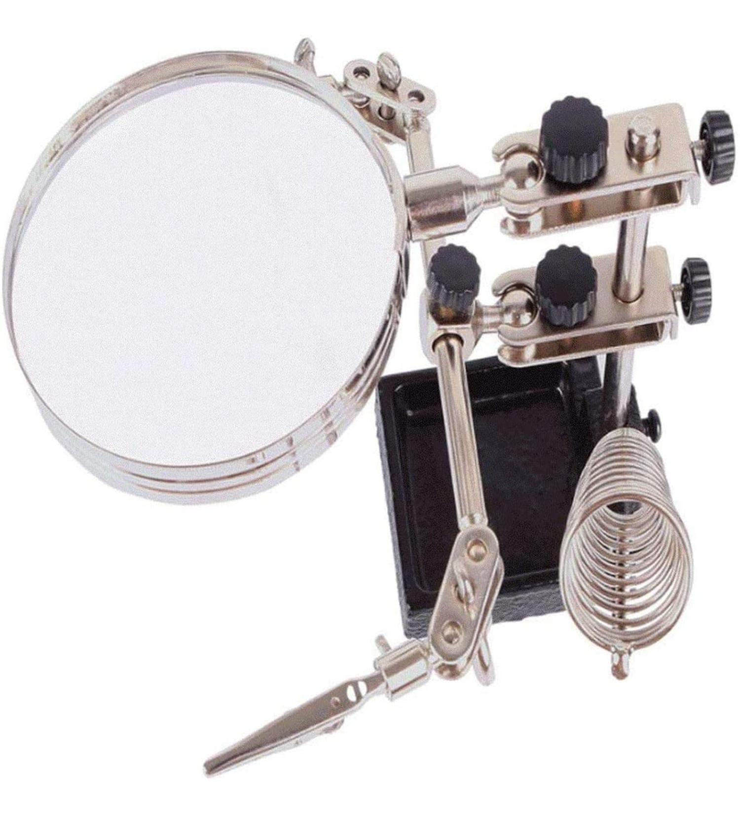 Professional Hands Magnifier Soldering Station Stand with Auxiliary Clamp and Clips Full of Stars - Buy Online on GoSupps.com