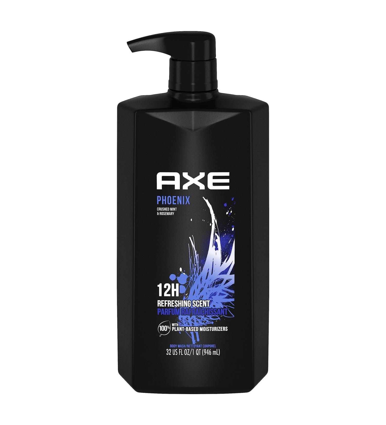 AXE Phoenix Body Wash for a 12H refreshing scent Crushed Mint & Rosemary men's body wash with 100% plant-based moisturizers 946 ml Phoenix 946 ml (Pack of 1) - Buy Online on GoSupps.com
