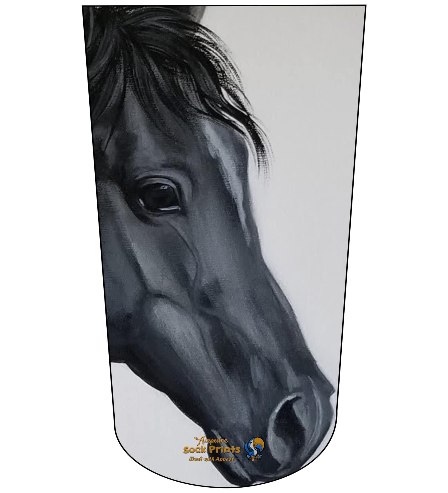 Amputee Sock BTKA | Horse Headshot V3 3-Ply Stump Sock | Small to Large Sizes | International Shipping - Buy Online on GoSupps.com