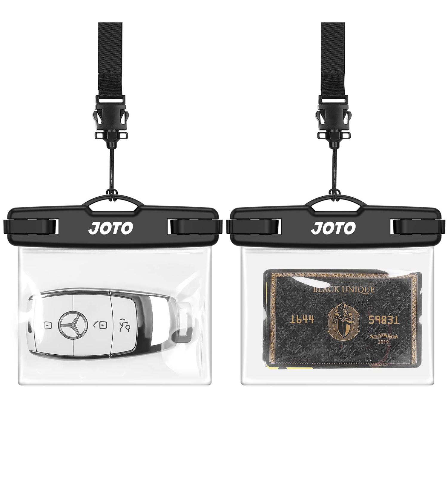 JOTO 2 Pack Waterproof Car Key FOB Case with Lanyard - Small Waterproof Wallet for Money Credit ID Card - Black - Buy Online on GoSupps.com