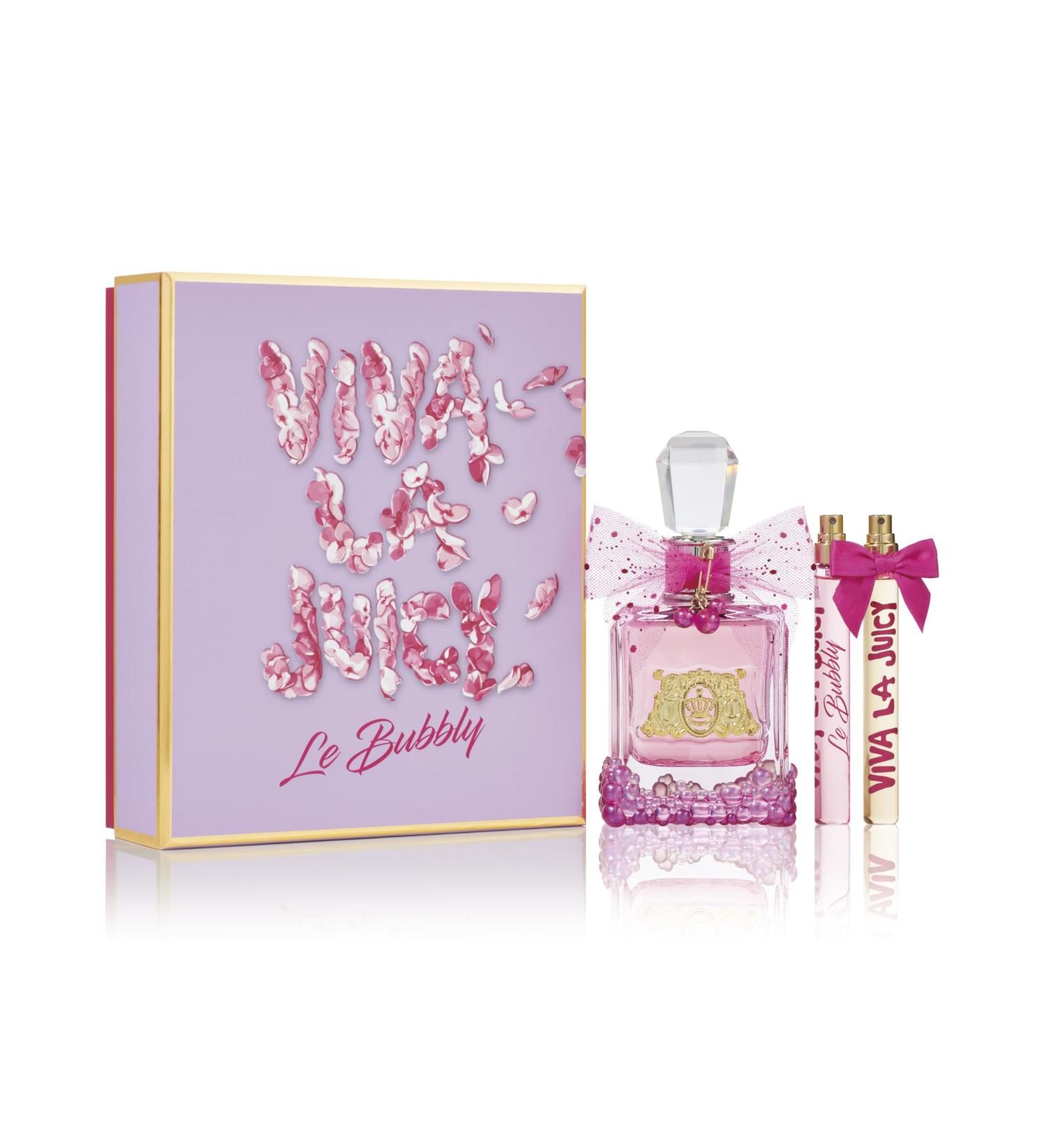 Juicy Couture Viva La Juicy Le Bubbly Eau De Parfum Luxury Women's Perfume with Notes of Champagne Inspired Pink Berries Gardenia Jasmine & Amber - Fruity & Sweet EDP Spray 1.35 Fl Oz (Pack of 3) - Buy Online on GoSupps.com