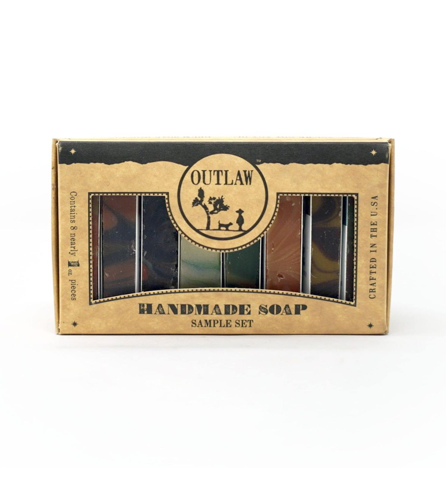 Handcrafted Soap Sample Set - 8 Unique Natural Soaps for Men and Women by Outlaw - Buy Online on GoSupps.com