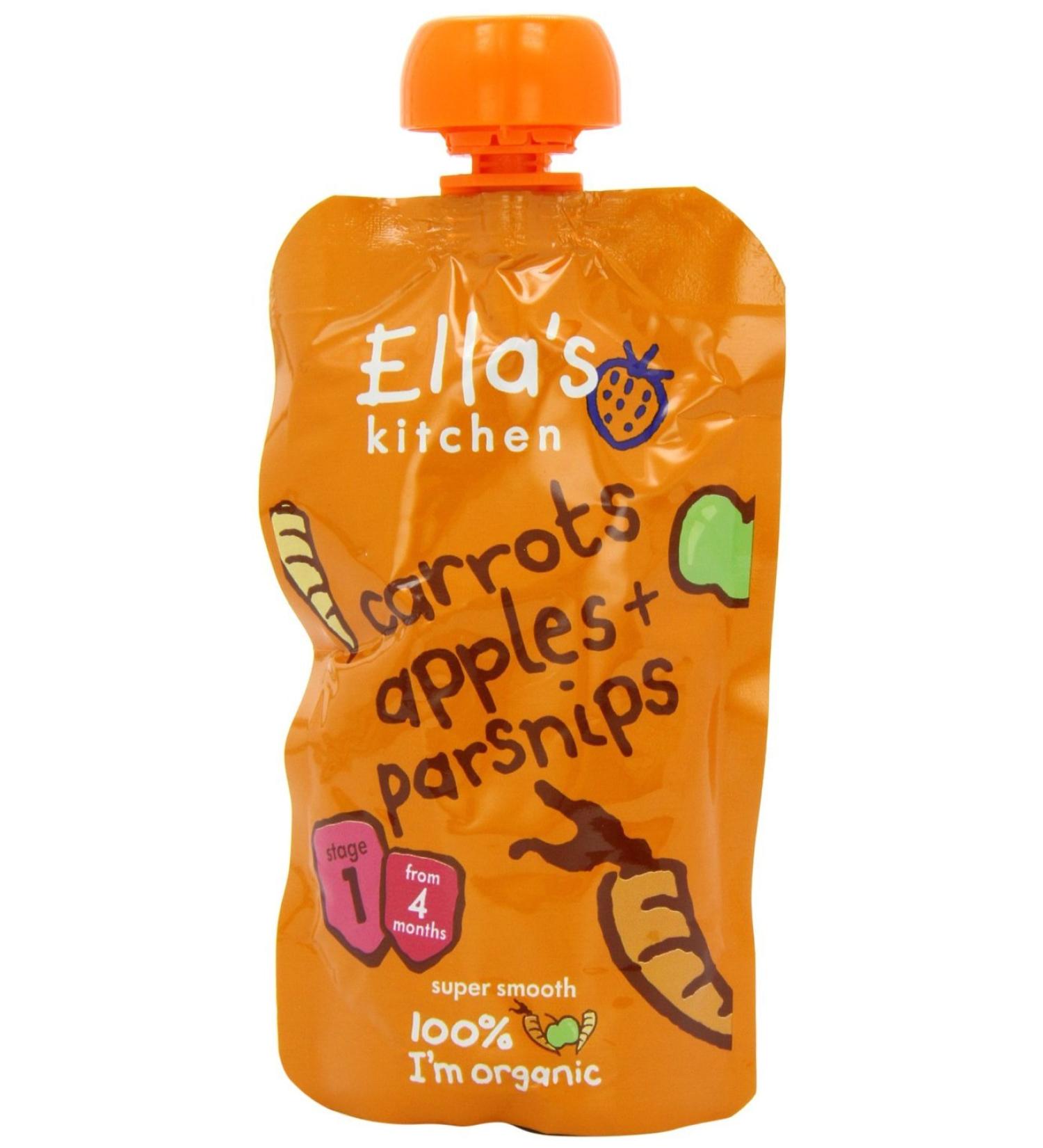Ella's Kitchen Organic Carrots Apples & Parsnips Stage 1 120g Baby Food - Buy Now! - Buy Online on GoSupps.com