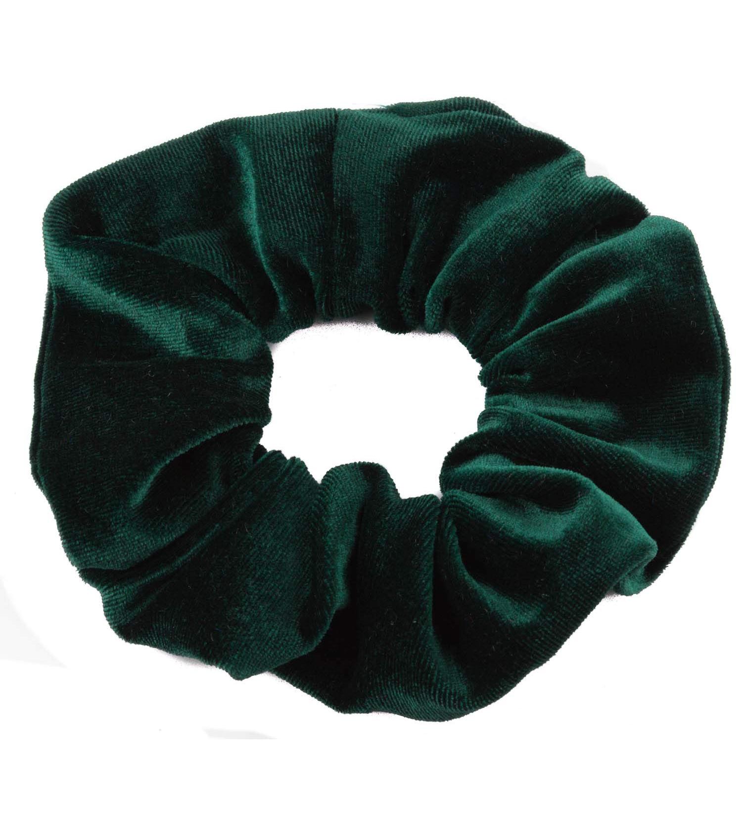Mytoptrendz Luxurious Premium Plain Smooth Velvet Scrunchie Hair Ties Ponytail Bands (Dark Green) - Buy Online on GoSupps.com