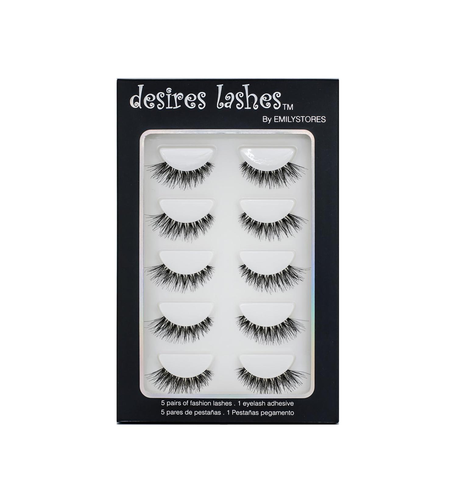 Buy DESIRES LASHES Multipack Demi Wispies Fake Eyelashes - 5 Pairs for Gorgeous Eyes | International Shipping Available - Buy Online on GoSupps.com