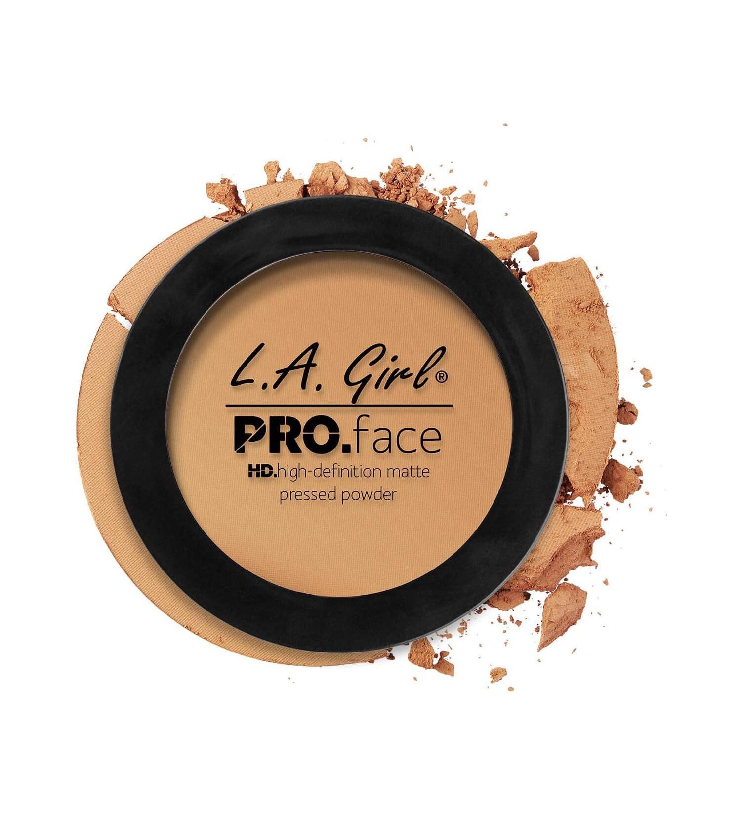L.A. Girl Pro Face HD Matte Pressed Powder - Warm Caramel 0.25 oz | Long-Lasting Finish - Buy Online on GoSupps.com