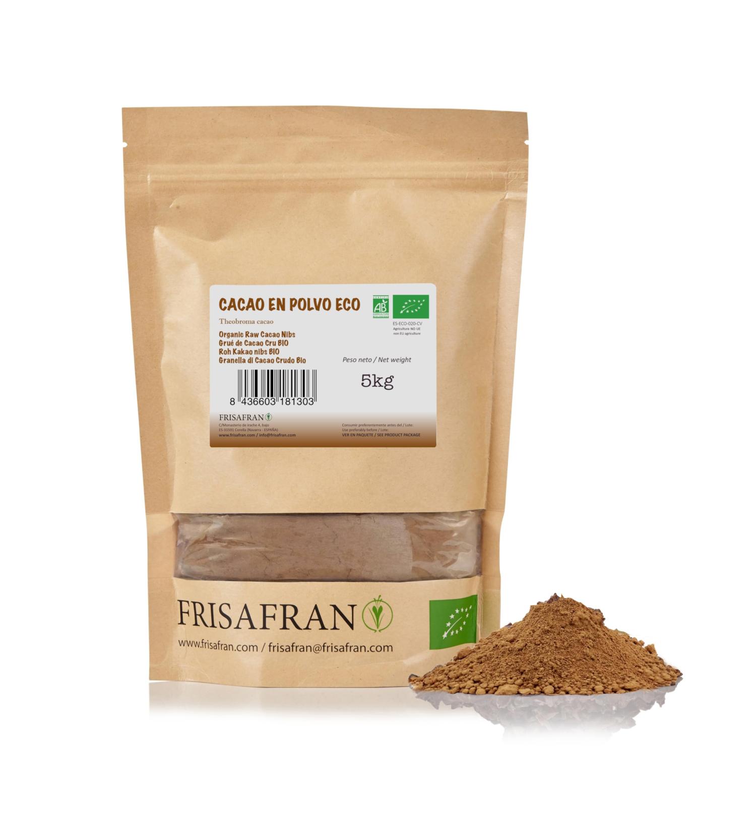 FRISAFRAN - Organic Cocoa Powder - 5Kg 5000 - Buy Online on GoSupps.com