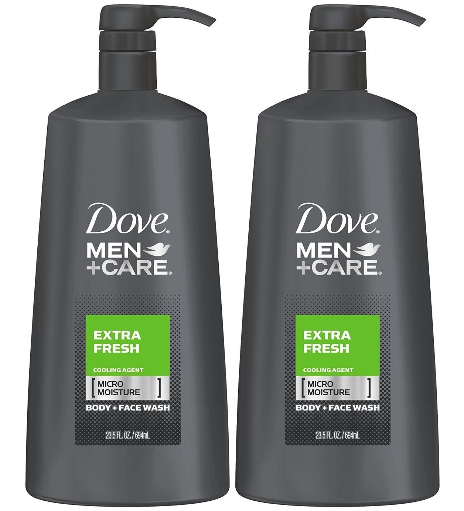 Dove Men+Care Body Wash Extra Fresh 23.5 Ounce (Pack of 2) 23.5 Fl Oz (Pack of 2)