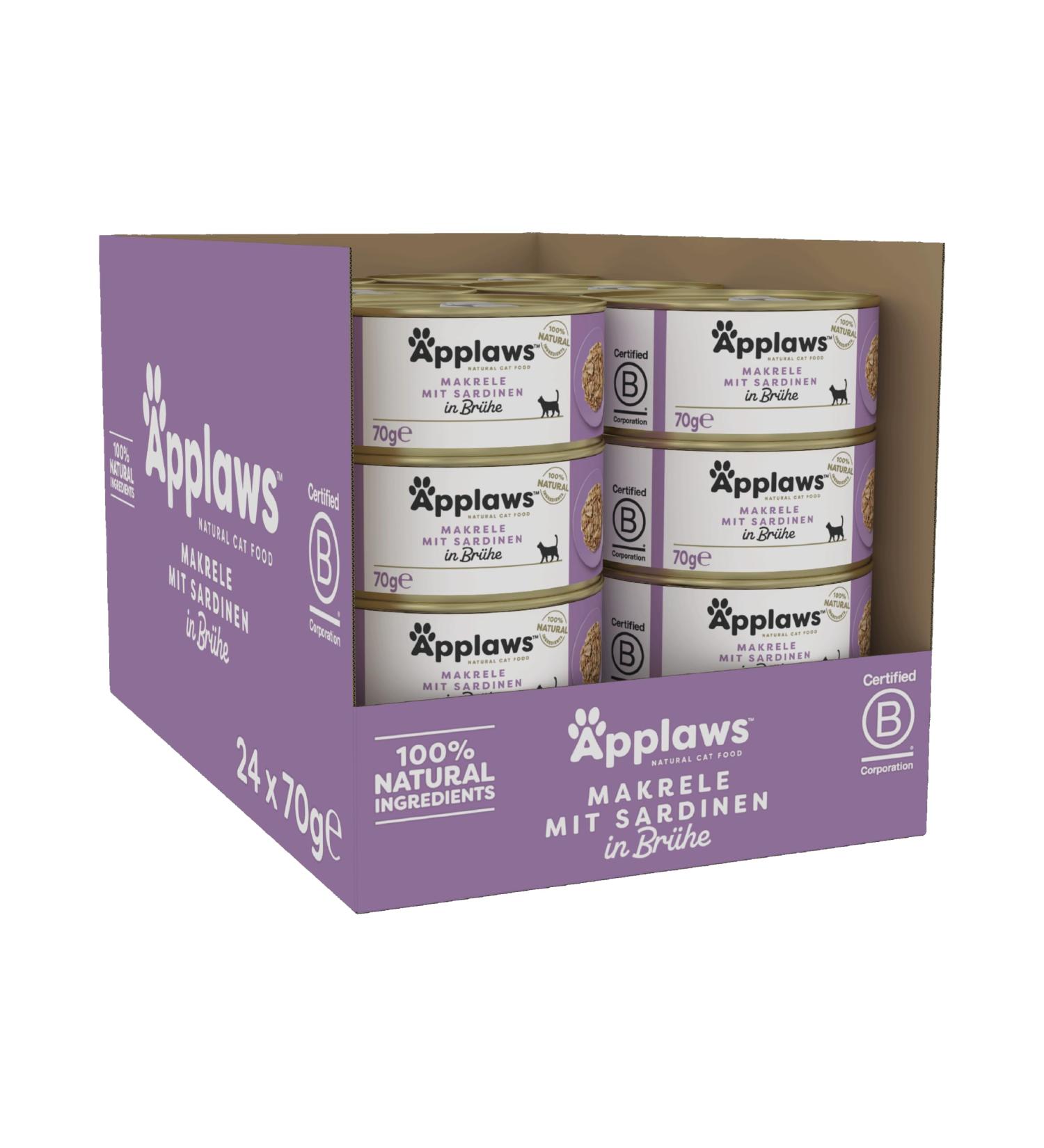 Buy Applaws Premium Wet Cat Food - Mackerel & Sardines 70g (24 Pack) - International Shipping Available - Buy Online on GoSupps.com
