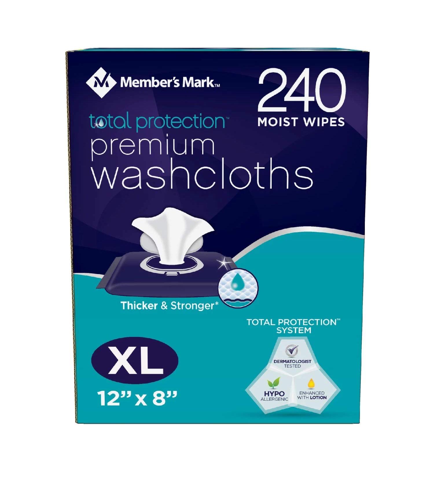 Disposable Moist Wipes - 240 Pack - Adult Washcloth 12x8 - Buy Online on GoSupps.com