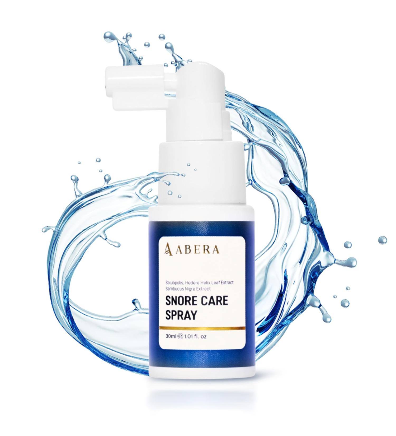 ABERA Snore Care Spray - Natural Herbal Anti-Snoring Solution for Better Sleep & Throat Relief (1.01 Fl Oz - Buy Online on GoSupps.com