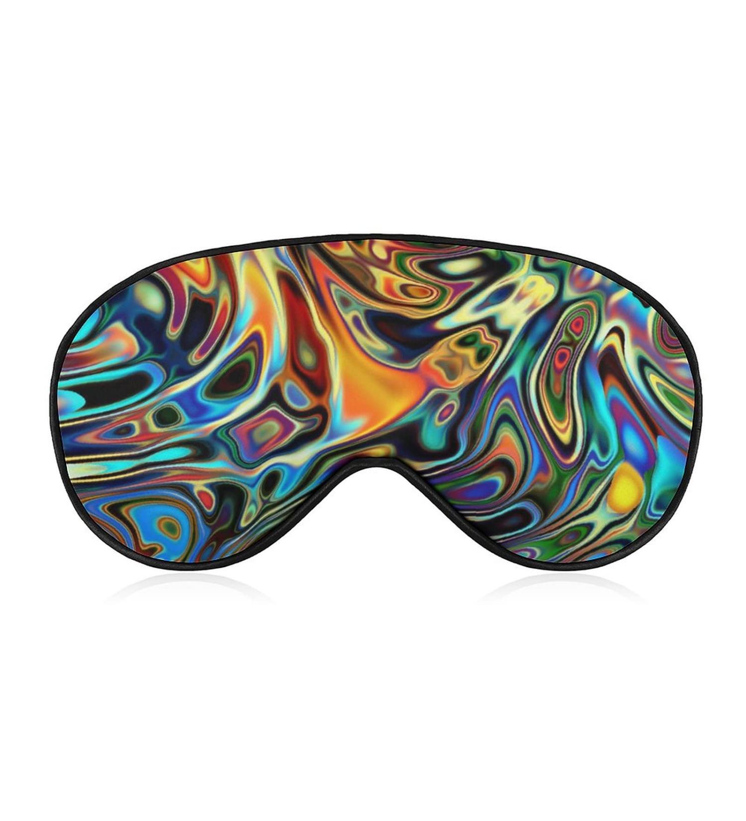 Blurred Rainbow Art Sleep Mask for Women - Adjustable Eye Shades with Elastic Strap | Relax & Sleep Better - Buy Online on GoSupps.com