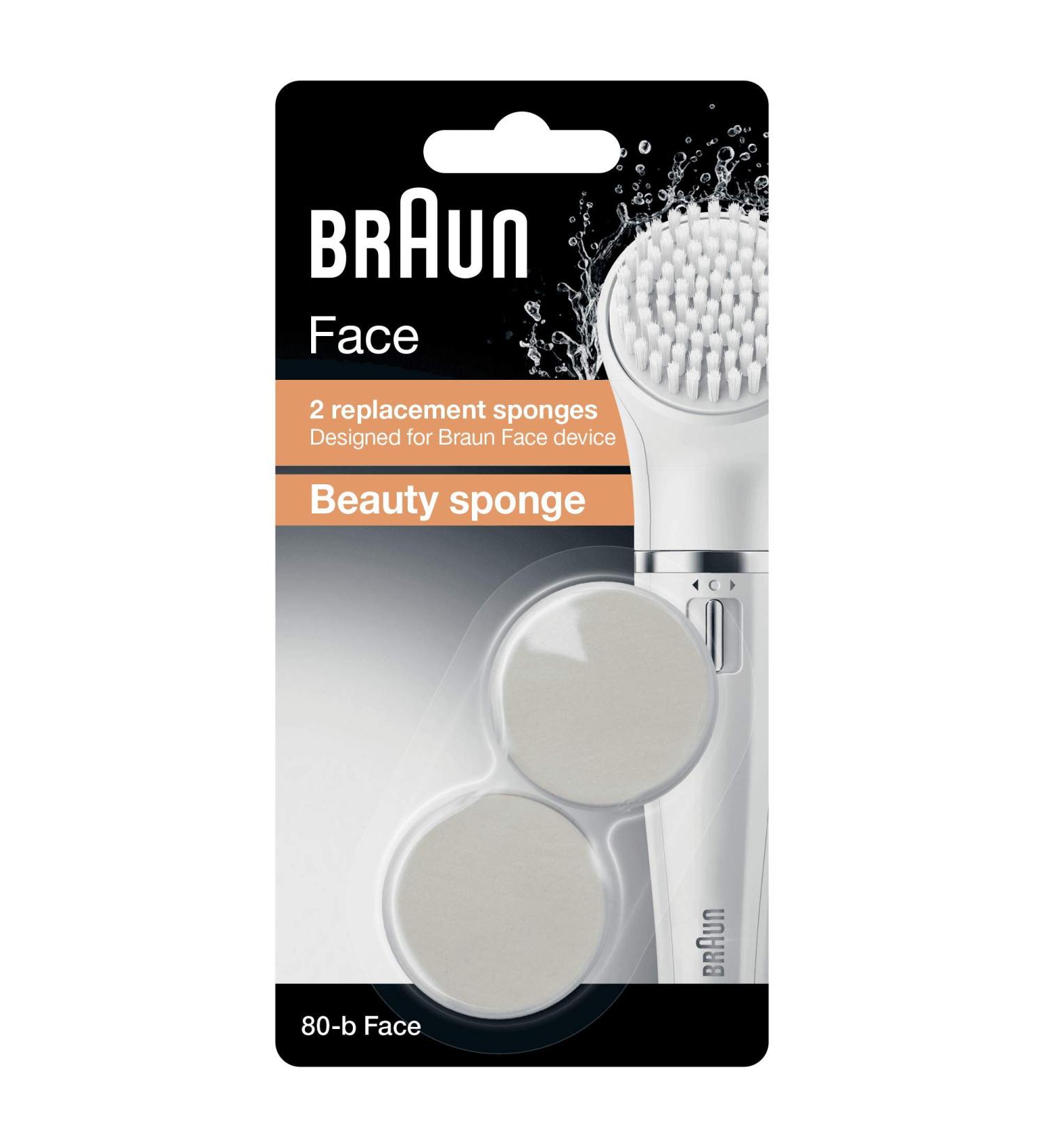 Buy Braun Face Cosmetic Sponge 80B - 2 Pack for Braun Facial Cleansing Devices | International Shipping Available - Buy Online on GoSupps.com