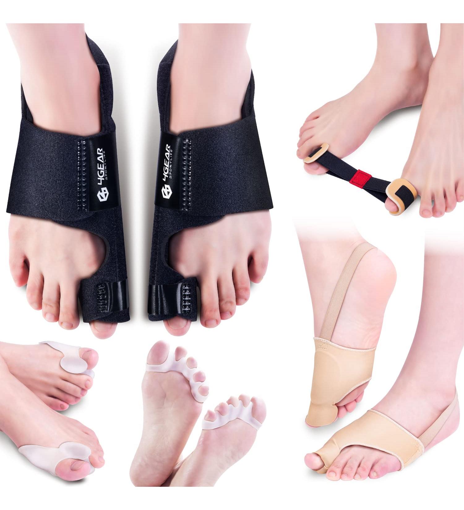 4GEAR SPORTLIFE 4G Bunion/Hallux Valgus Corrector Kit - 9pcs for Day & Night Pain Relief | Men & Women - Small Size - Buy Online on GoSupps.com
