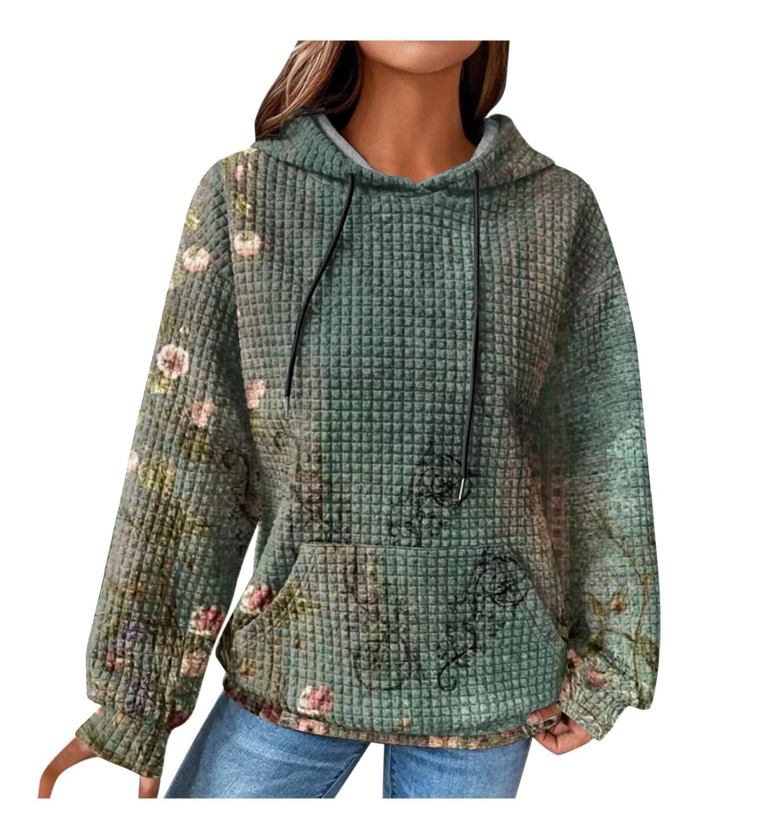 oelaio Oversized Hoodies for Women Sweatshirts Workout Hooded Pullover Tops Plus Size Long Sleeve Fall Savings Sweaters Army Green Large - Buy Online on GoSupps.com