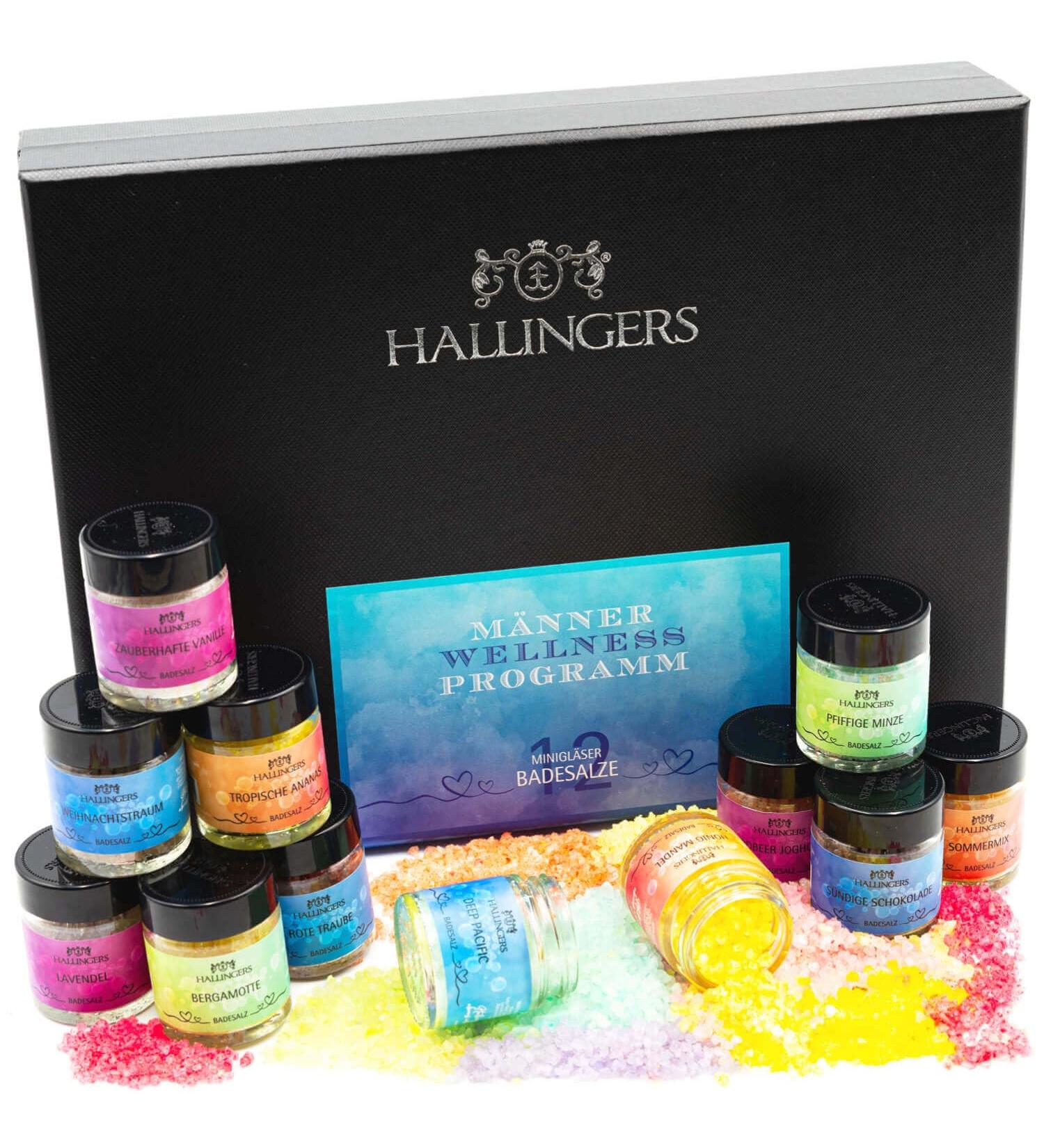 Hallingers Men's Wellness Program - 12 Salz Gift Set with Totes | Perfect Mother's Day & Father's Day Gift | Celebrate New Home & Wellness - Buy Online on GoSupps.com