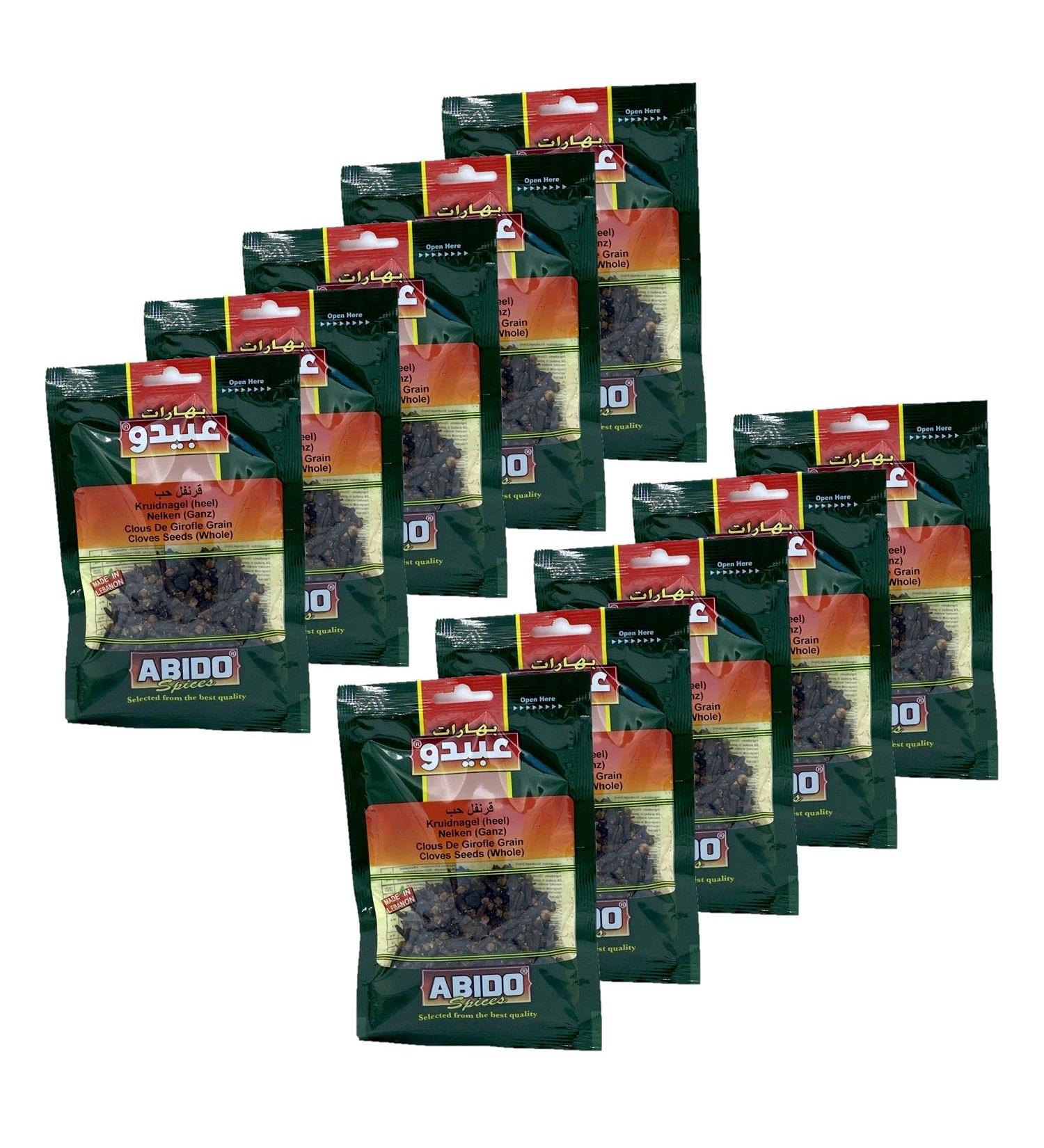 Lot 10x Clou de girofle entier - Abido - sachet 50g Lot de 10