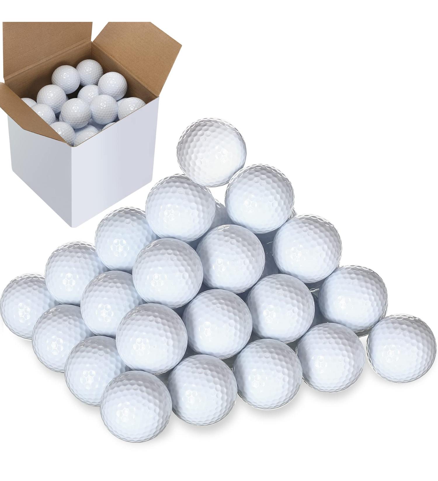 50 Practice Golf Balls Bulk - High Bounce Solid Rubber Training Balls for Driving Range & Indoor Outdoor Use - Buy Online on GoSupps.com